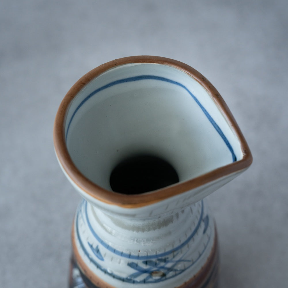Tenmoku Kin-Ashi Sake Set – Hand-Painted Tokkuri & Guinomi | MIWA Tableware