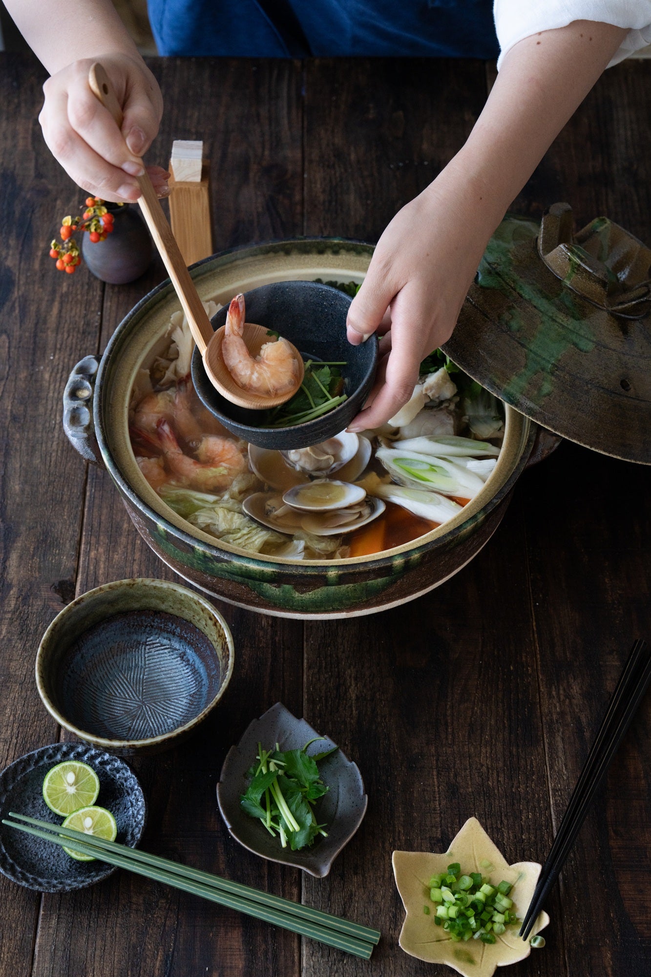 Nanban Donabe – Green-Glazed Clay Pot