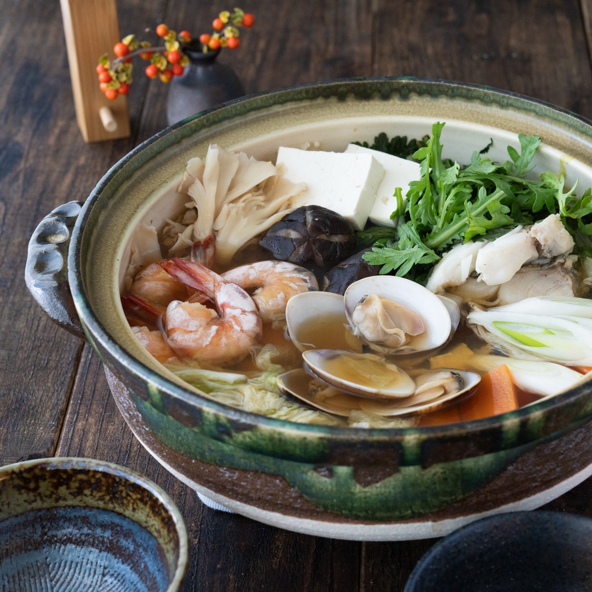 Nanban Donabe – Green-Glazed Clay Pot
