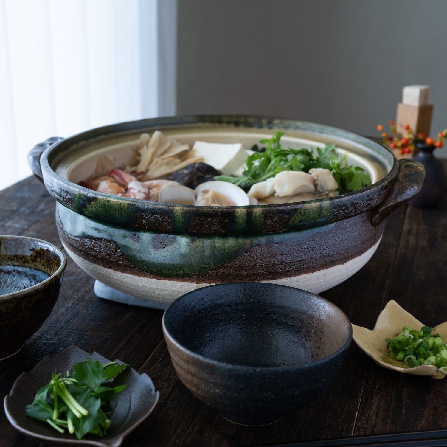 Nanban Donabe – Green-Glazed Clay Pot