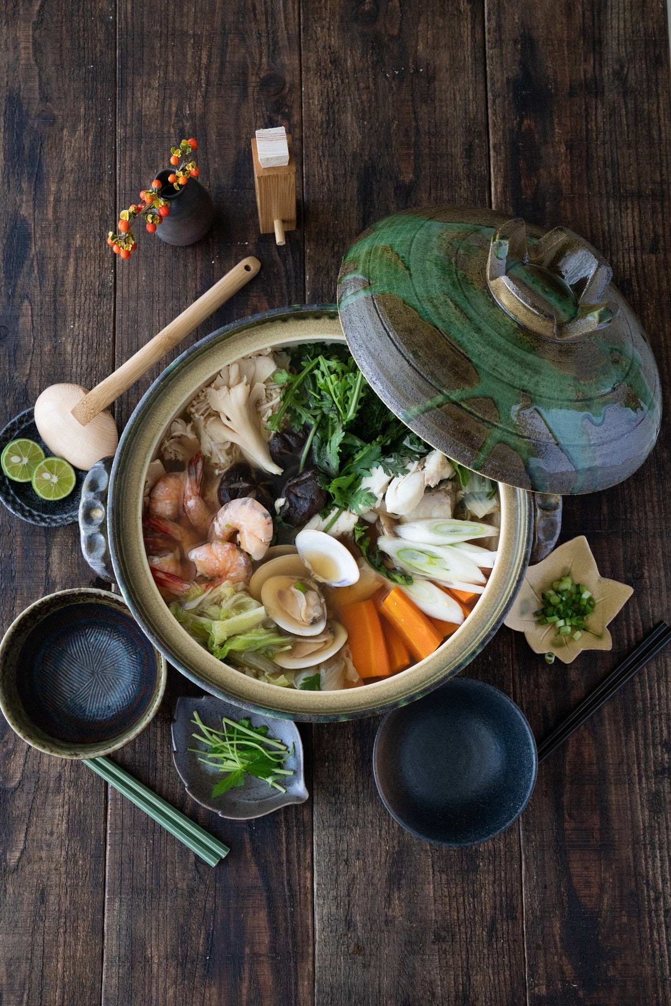 Nanban Donabe – Green-Glazed Clay Pot