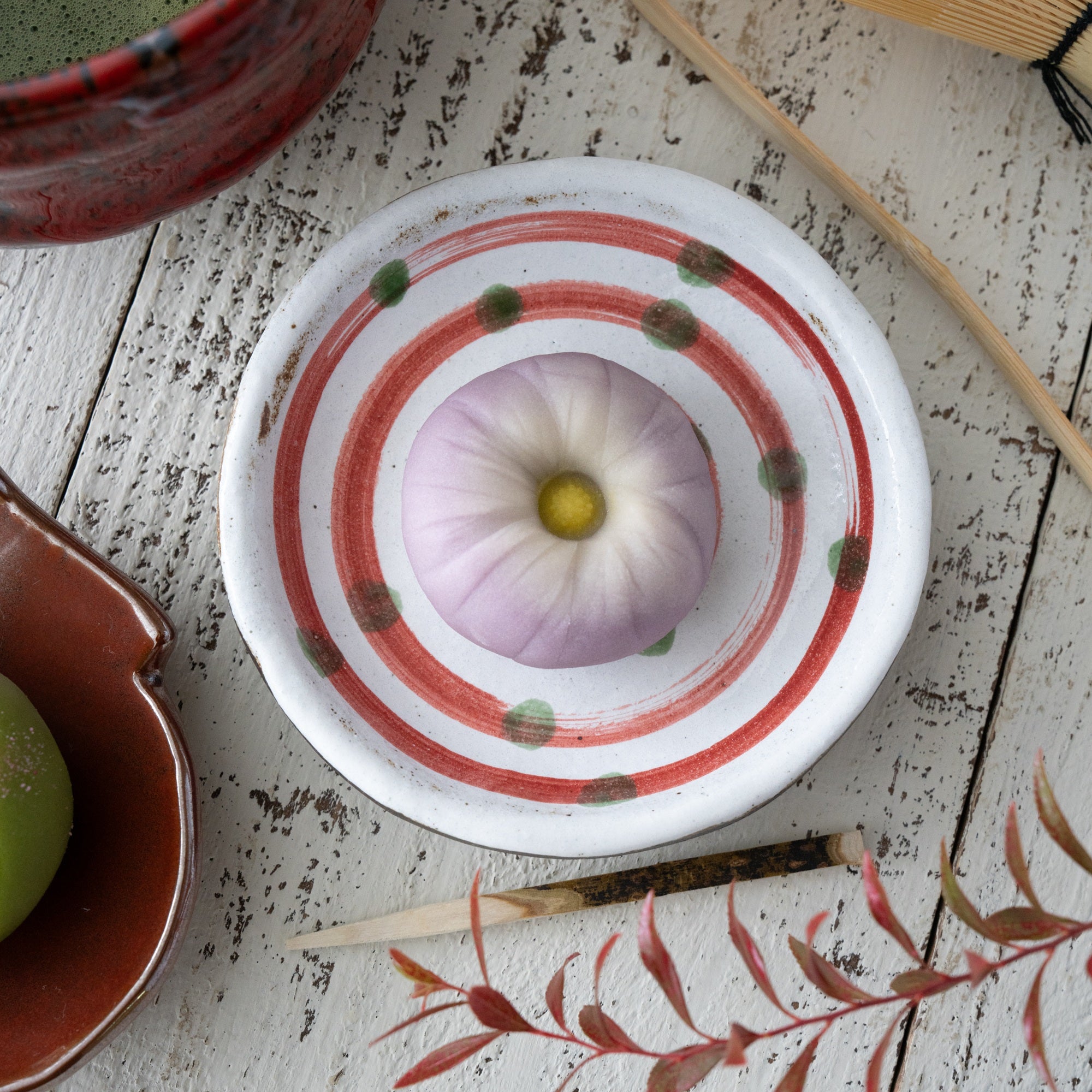 Beninagashi Matcha Bowl – Red Tenmoku Glaze – Handcrafted Mino Ware Gift Box | MIWA Tableware