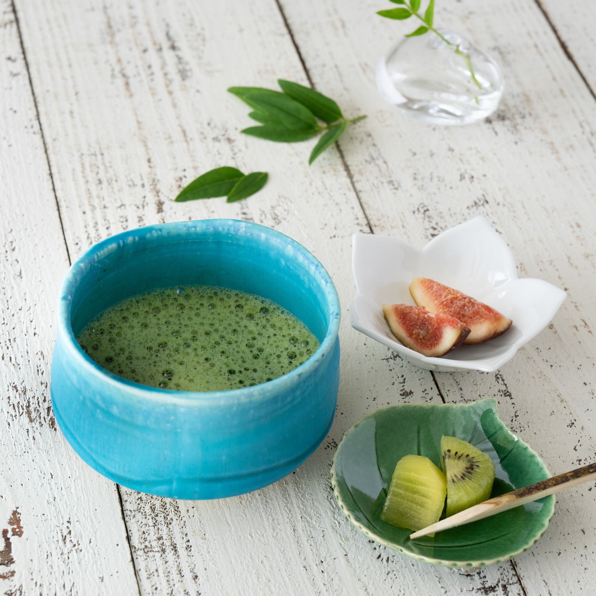 Light Blue Matcha Bowl – Handcrafted Mino Ware Gift Box | MIWA Tableware