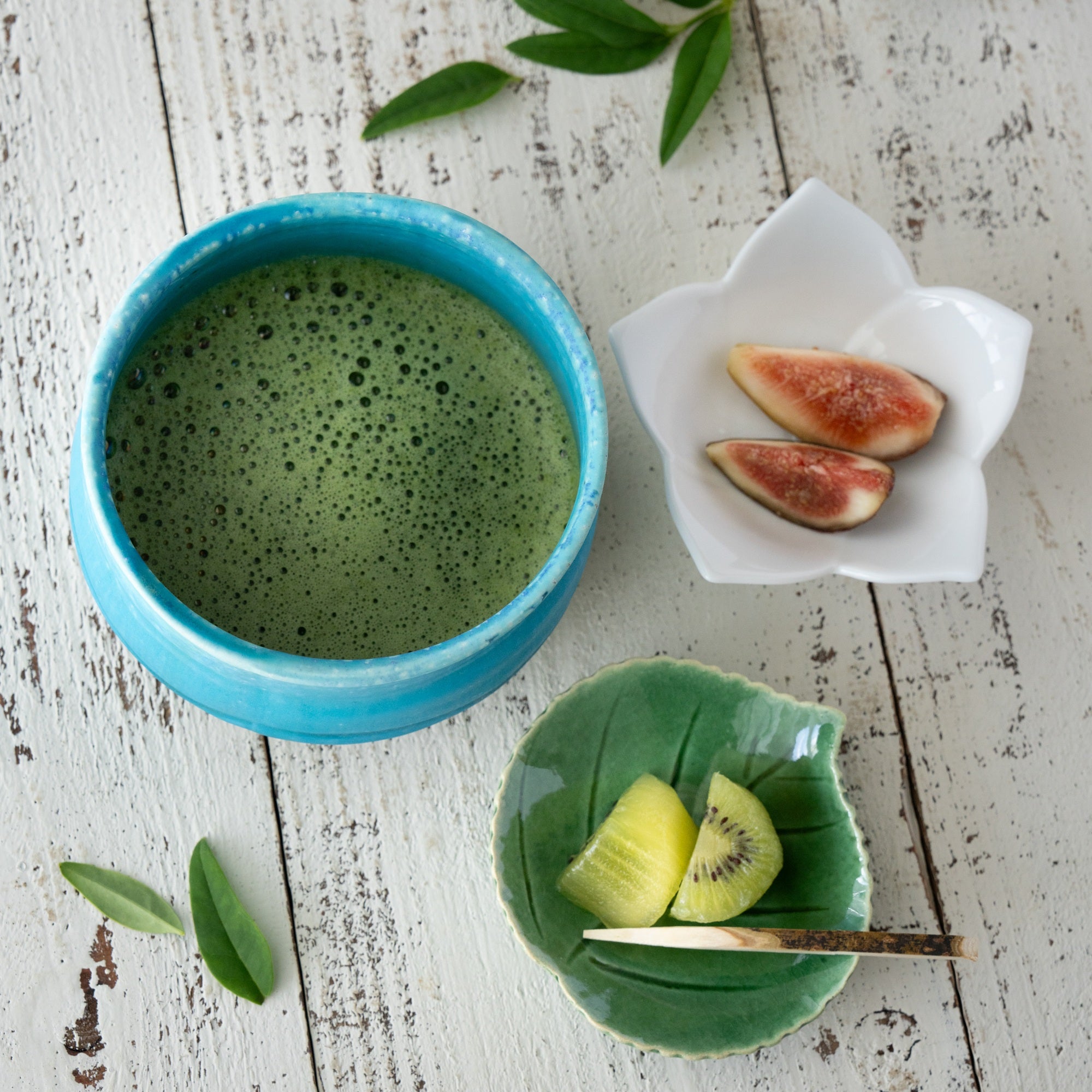 Light Blue Matcha Bowl – Handcrafted Mino Ware Gift Box | MIWA Tableware