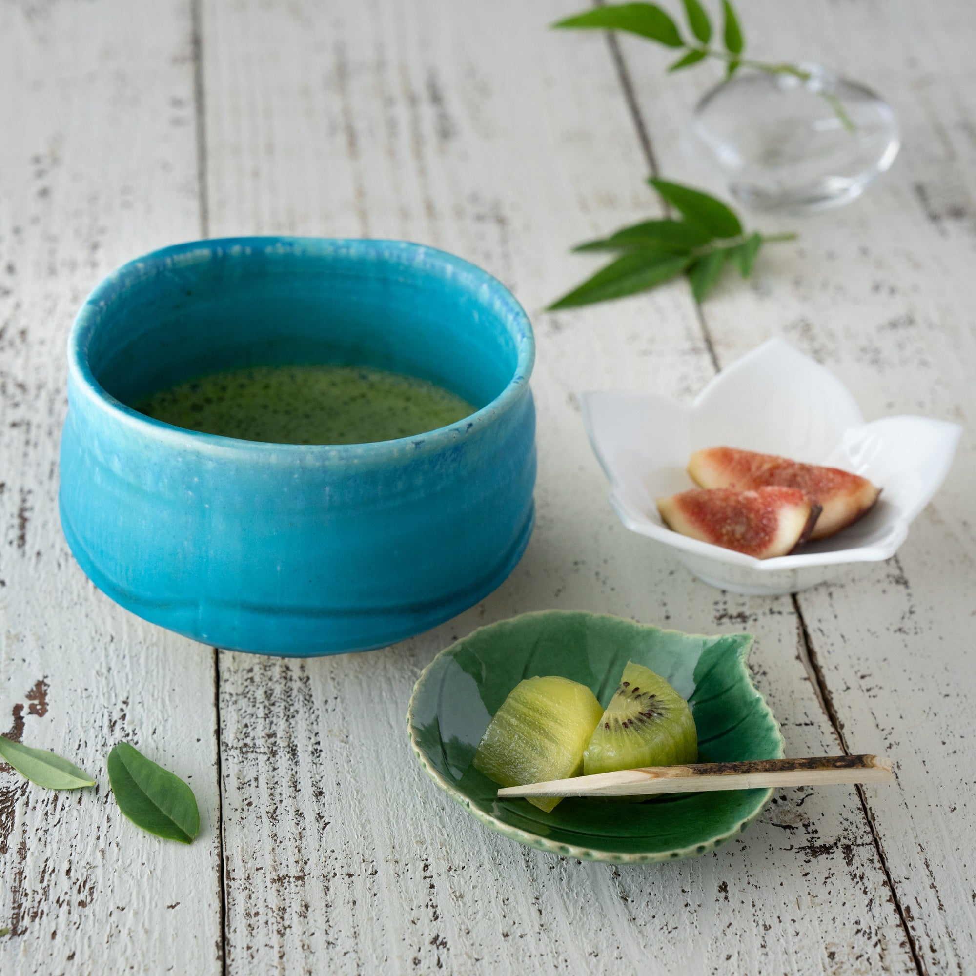 Light Blue Matcha Bowl – Handcrafted Mino Ware Gift Box | MIWA Tableware