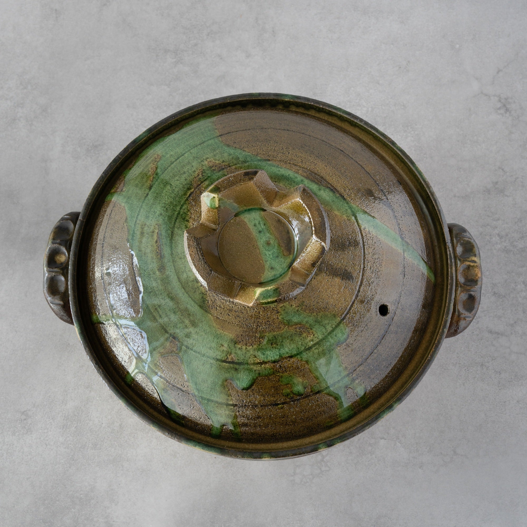 Nanban Donabe – Green-Glazed Clay Pot