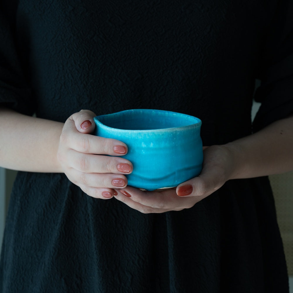 Light Blue Matcha Bowl – Handcrafted Mino Ware Gift Box | MIWA Tableware