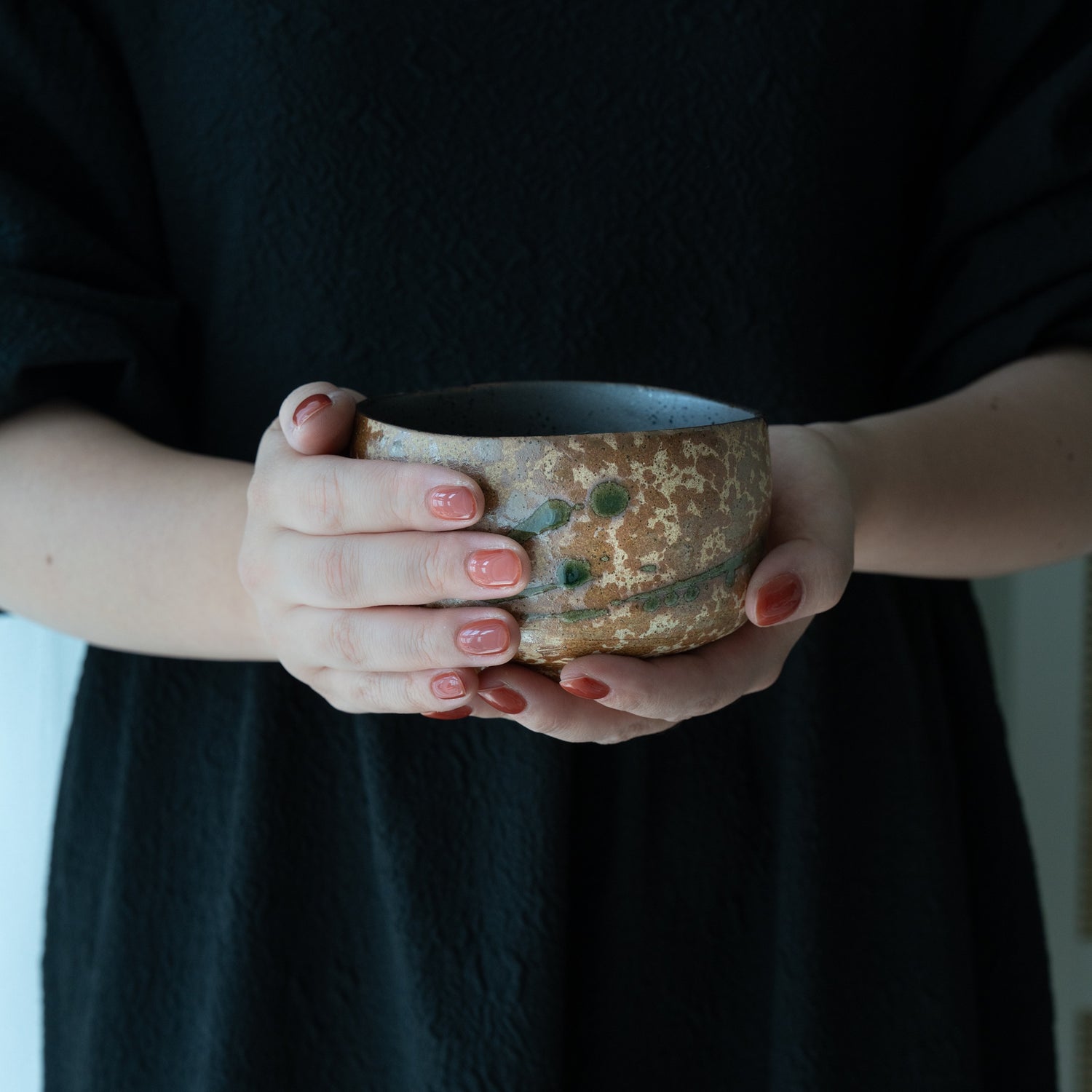 Shino Oribe Matcha Bowl – Tataki Texture