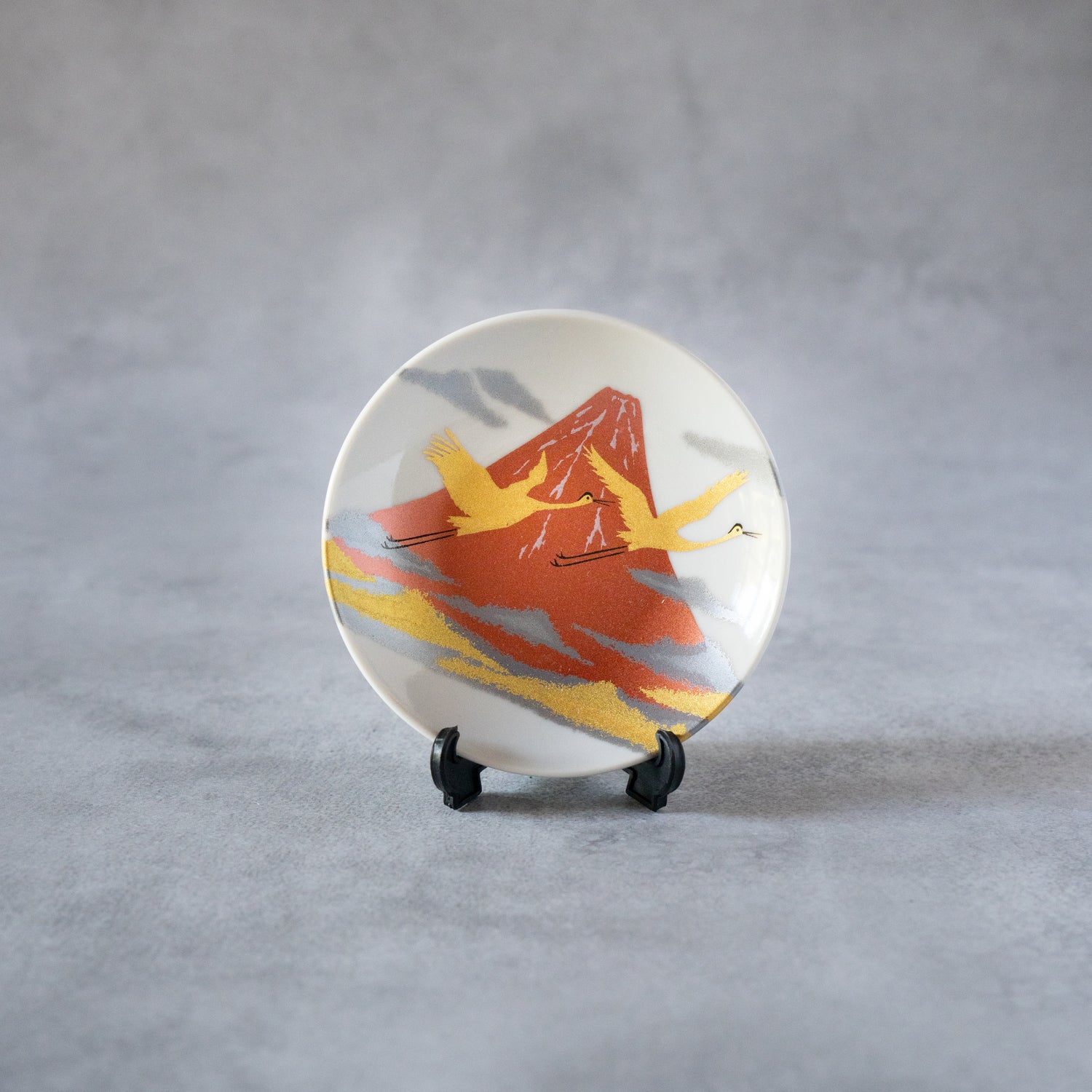 Mt. Fuji & Golden Swans – Kutani Ware Masterpiece