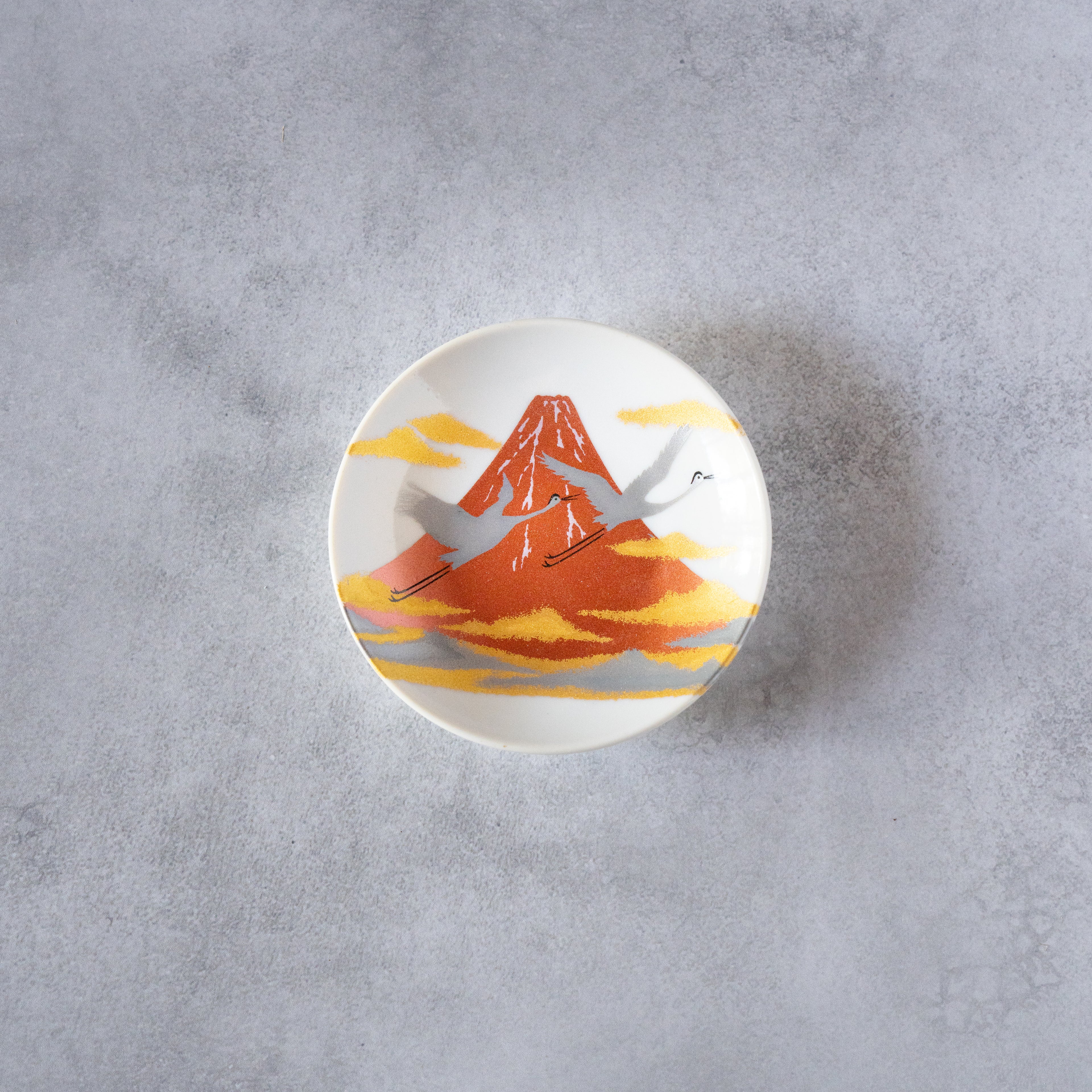 Mt. Fuji & Silver Swans – Kutani Ware Masterpiece