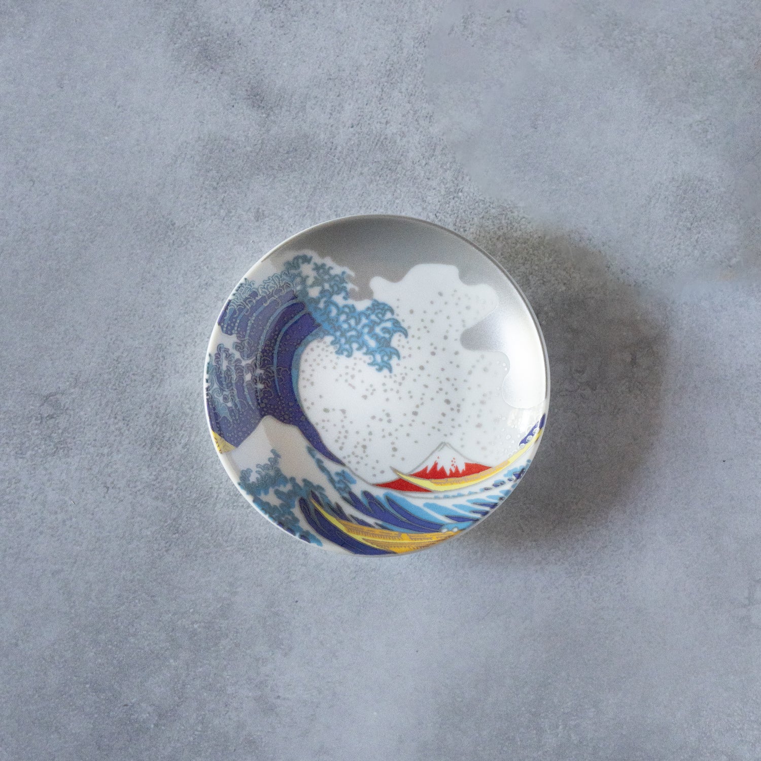 Hokusai’s Mt. Fuji & Waves Mamezara Set - Iconic Japanese Art on Kutani Ware