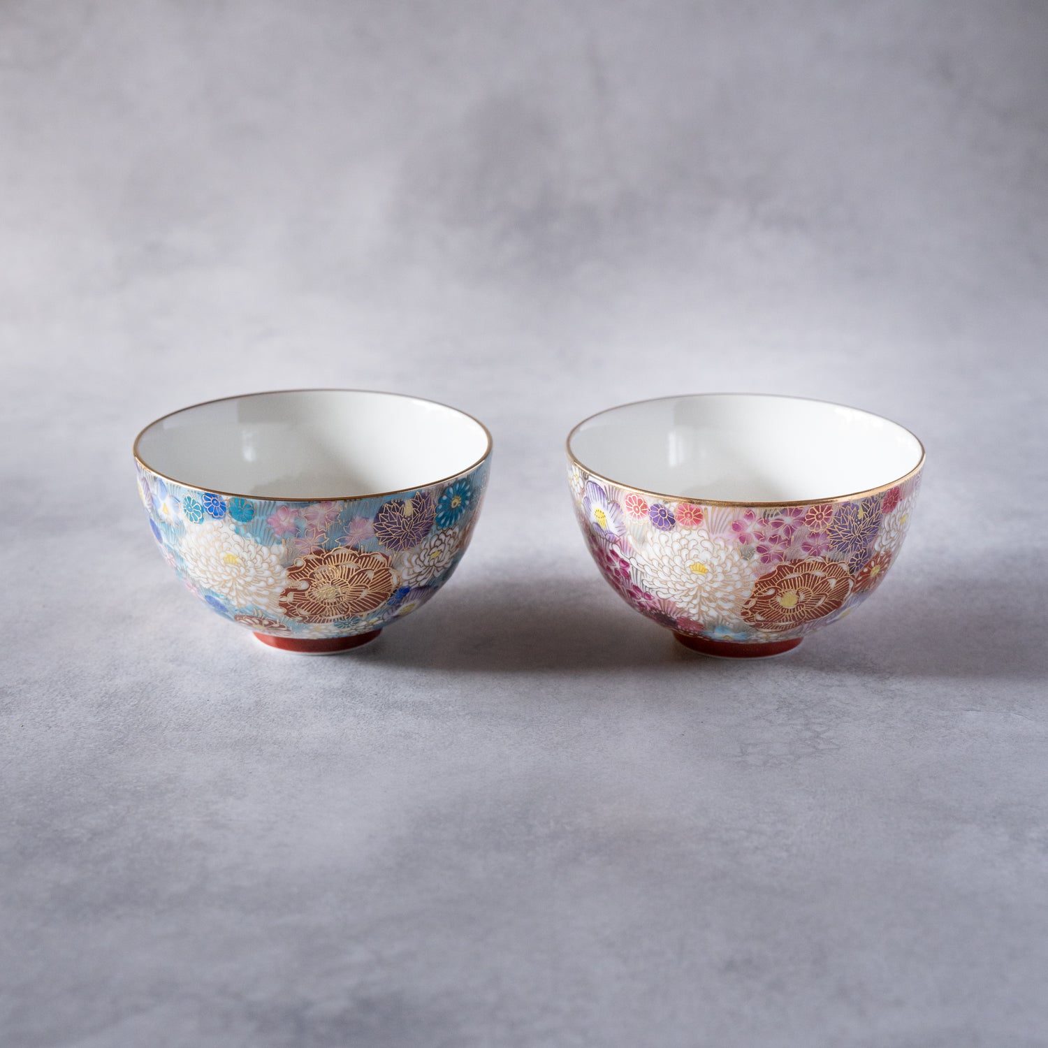 Hanatsume Pink Kutani Rice Bowl
