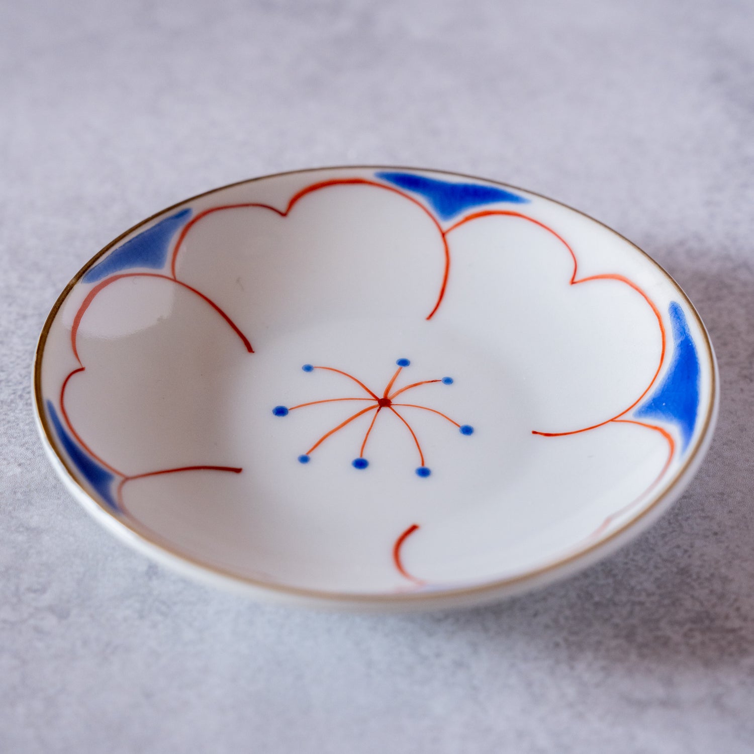 Kutani Sakura 5-Color Plate Set