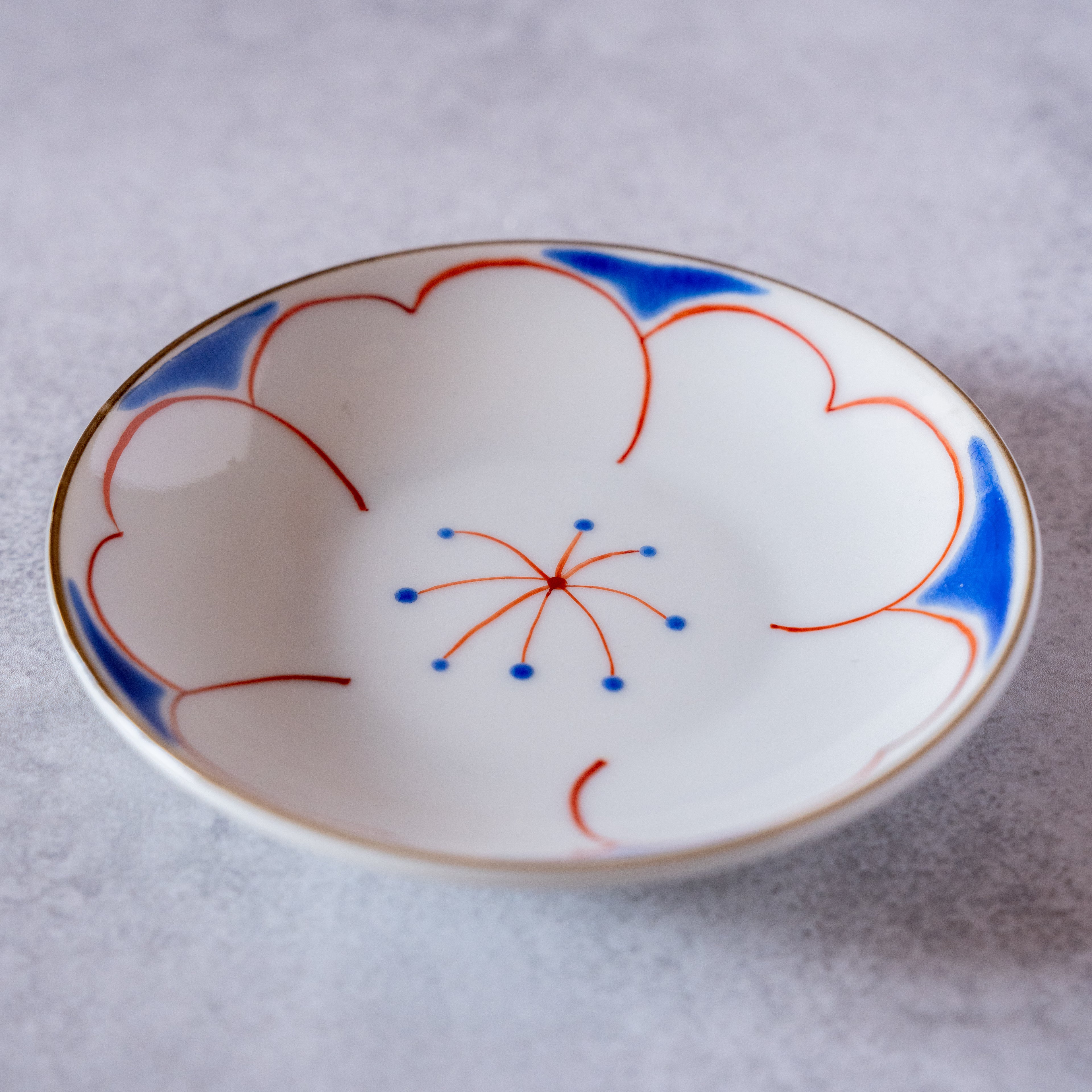 Kutani Sakura 5-Color Plate Set