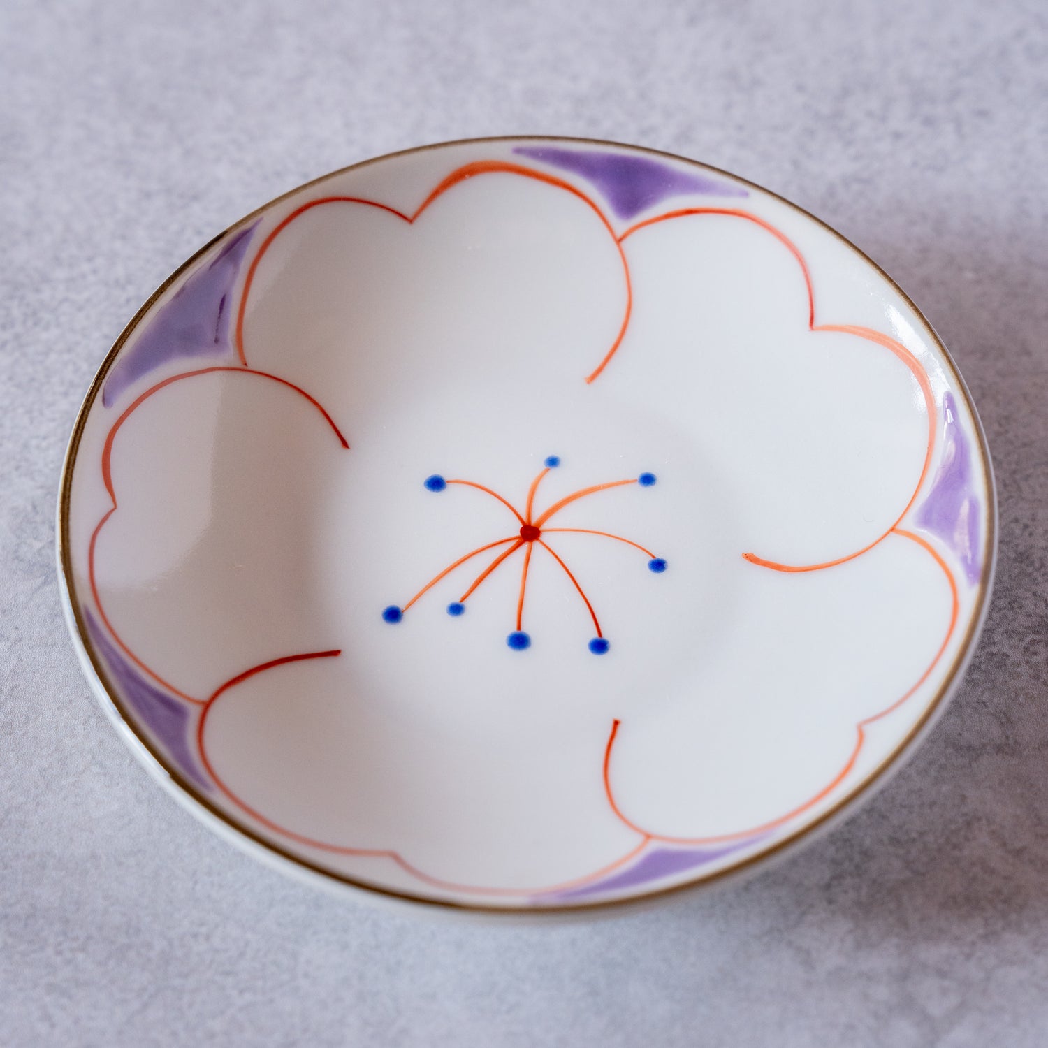 Kutani Sakura 5-Color Plate Set
