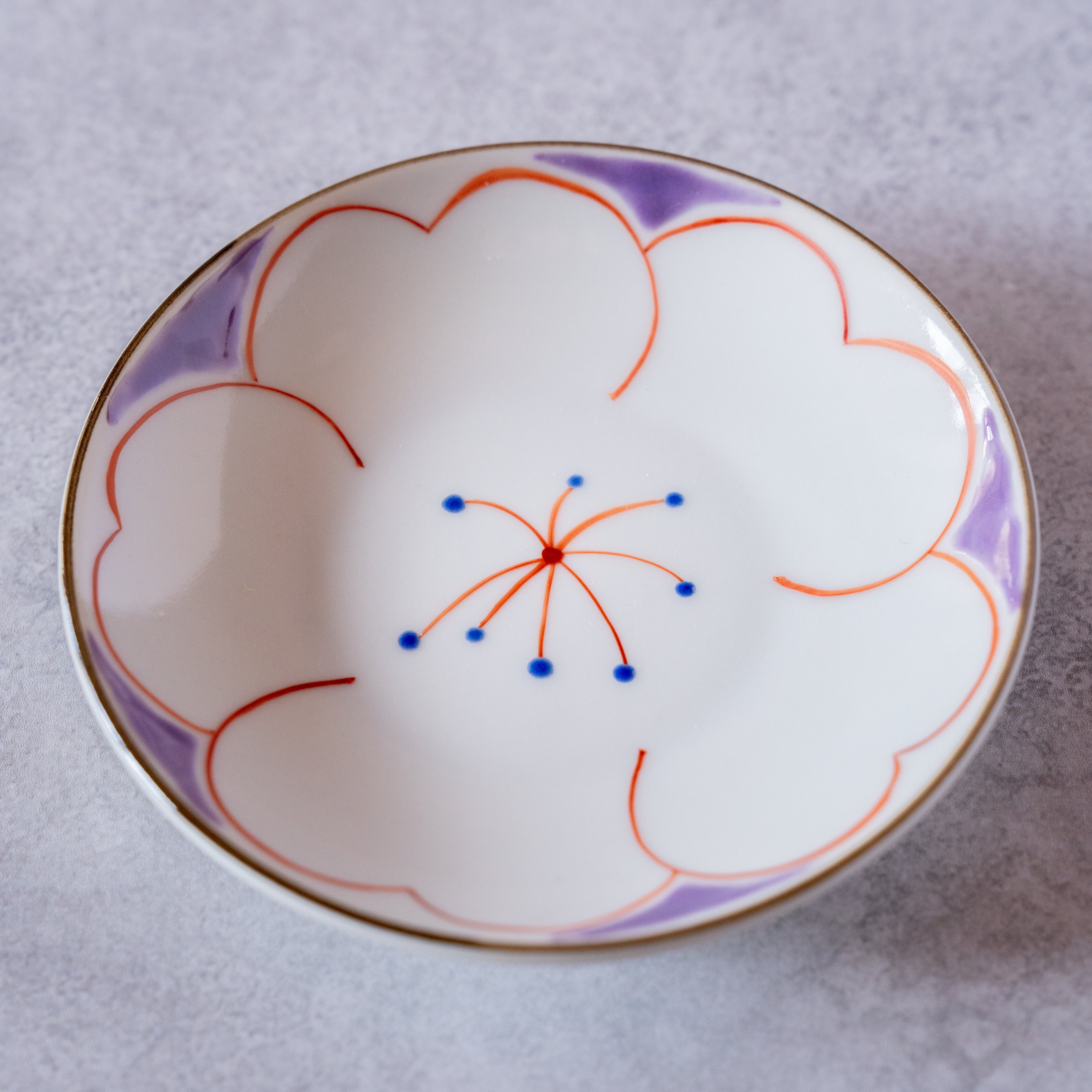 Kutani Sakura 5-Color Plate Set