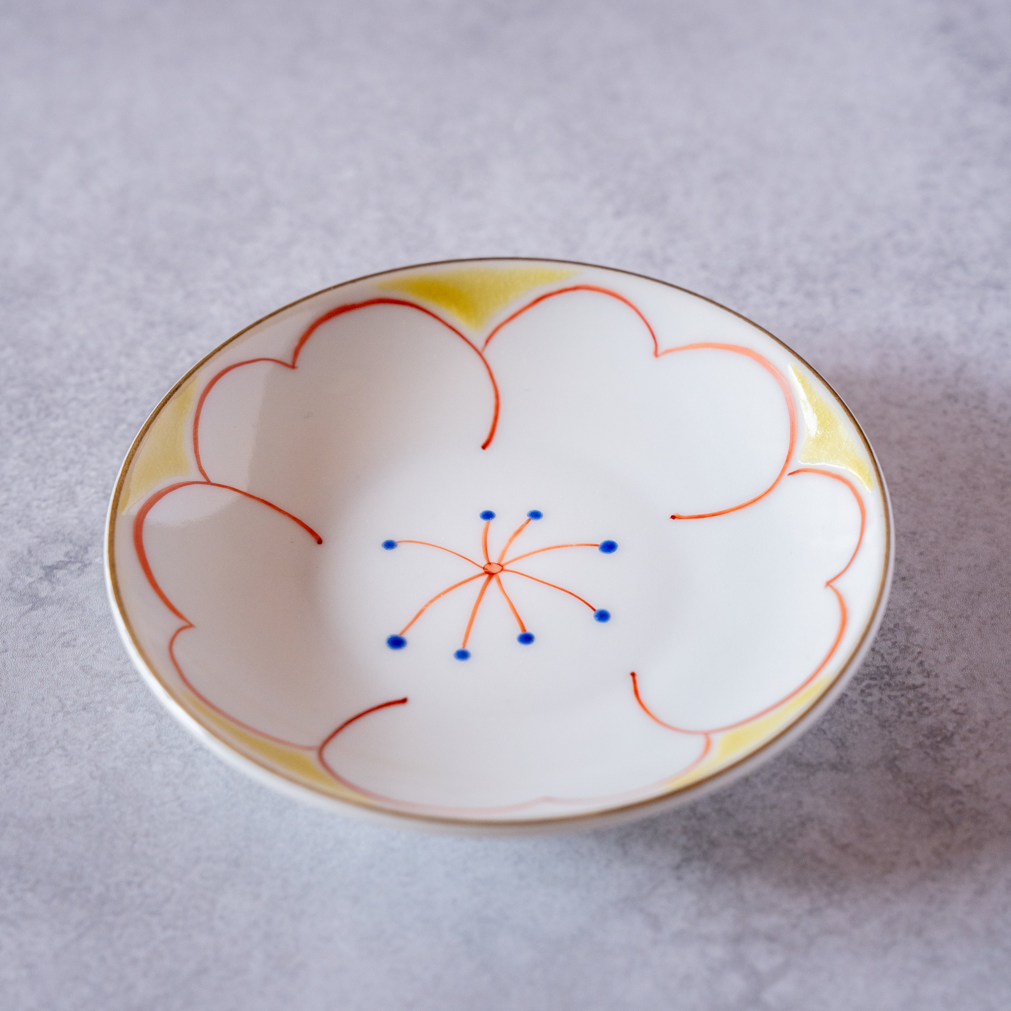 Kutani Sakura 5-Color Plate Set