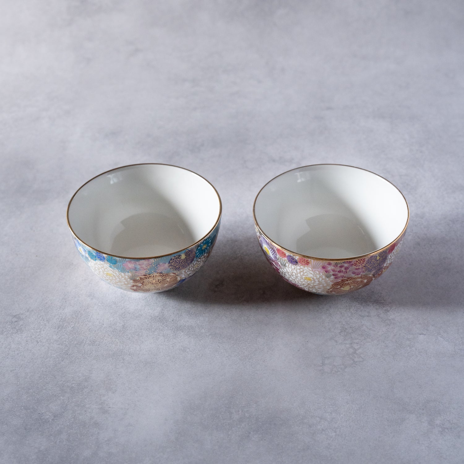 Hanatsume Pink Kutani Rice Bowl