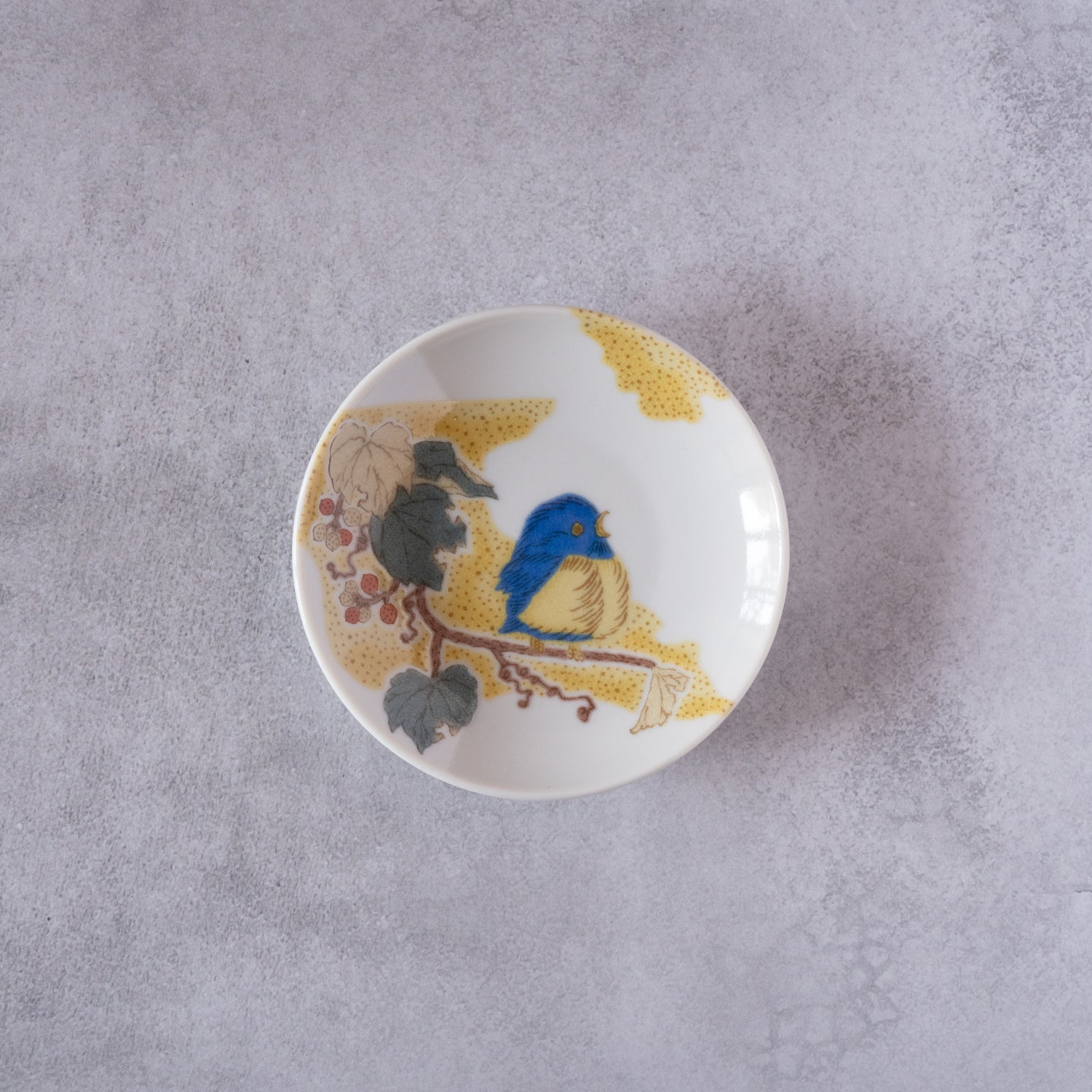 Yasuzume Blue Sparrow Small Plate