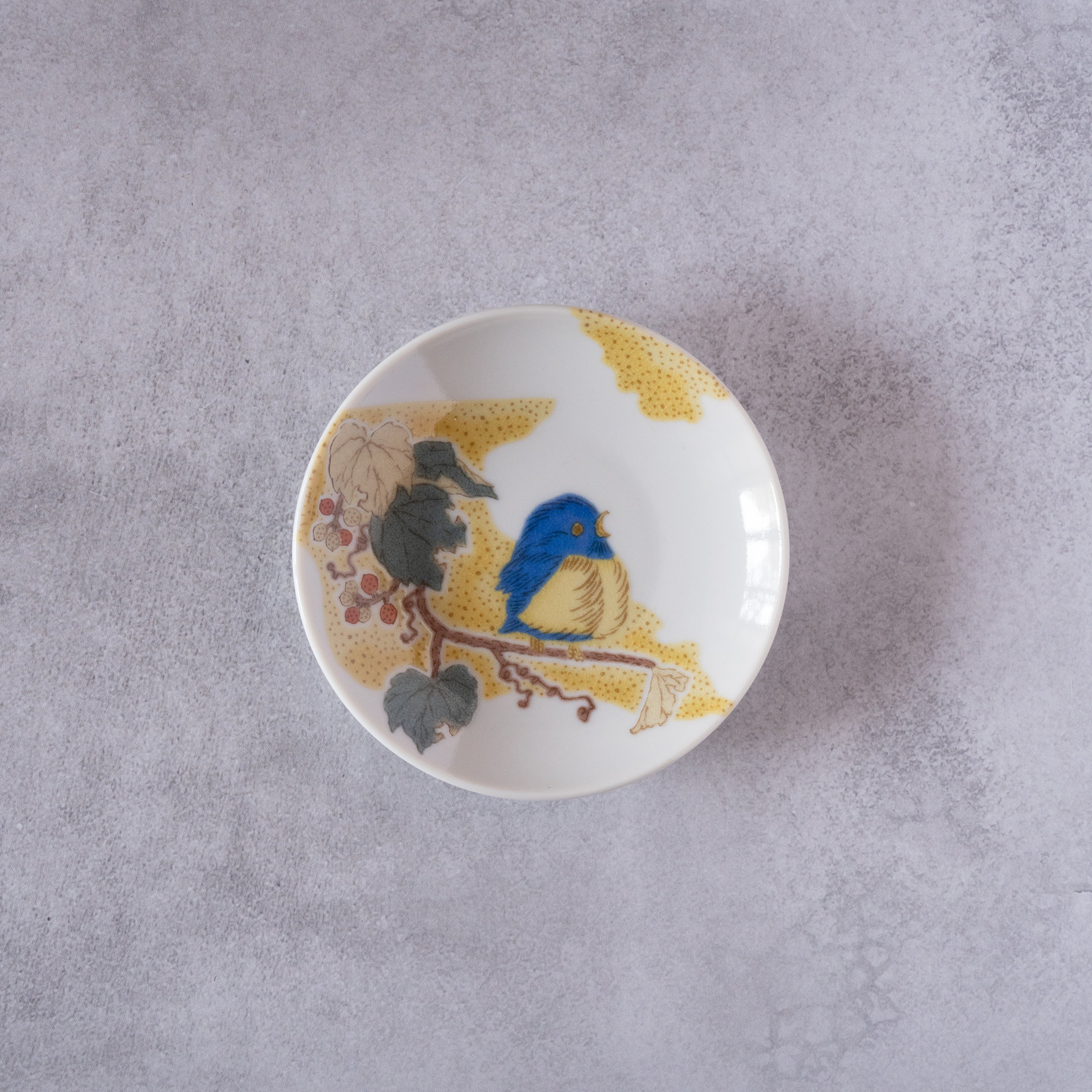 Yasuzume Blue Sparrow Small Plate