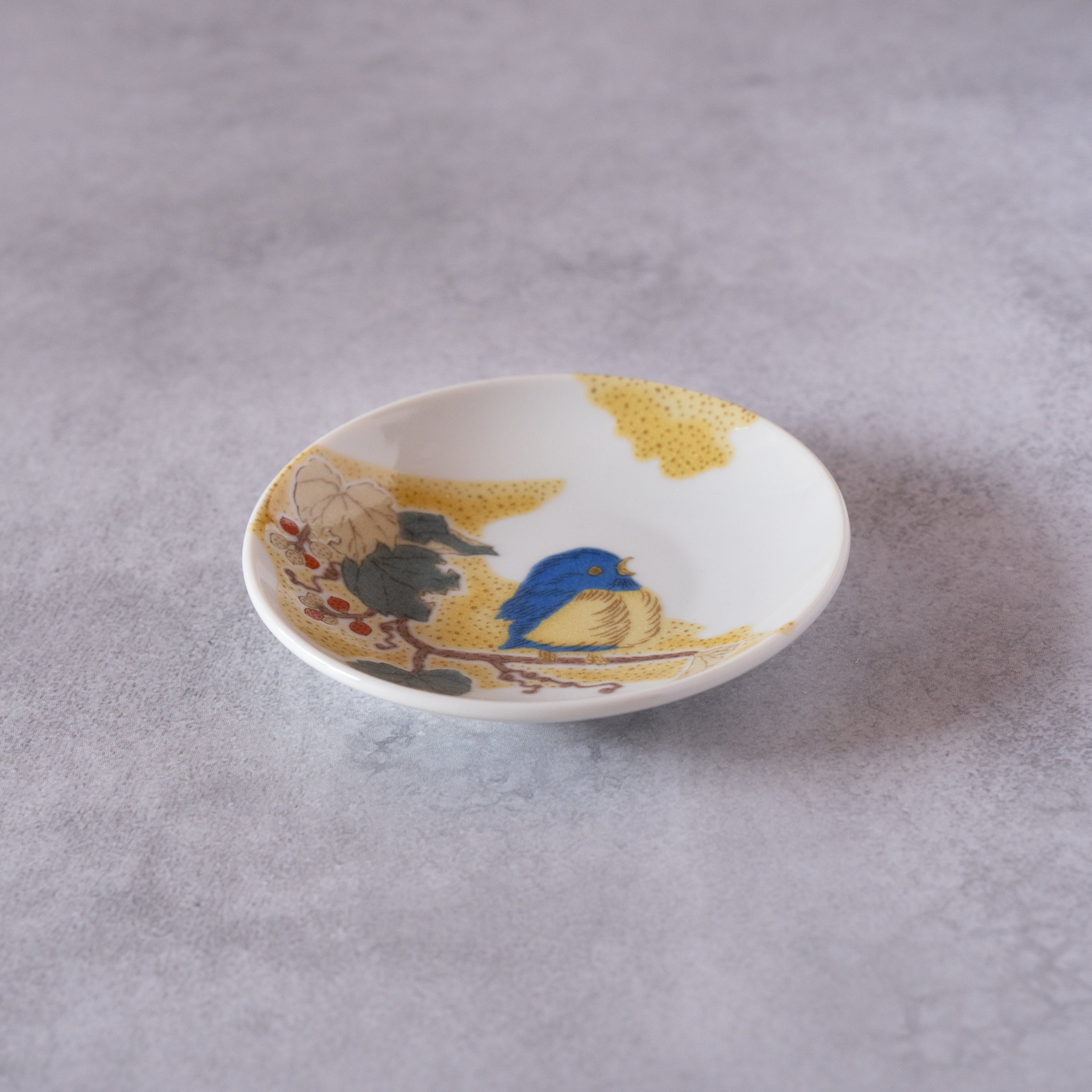 Yasuzume Blue Sparrow Small Plate