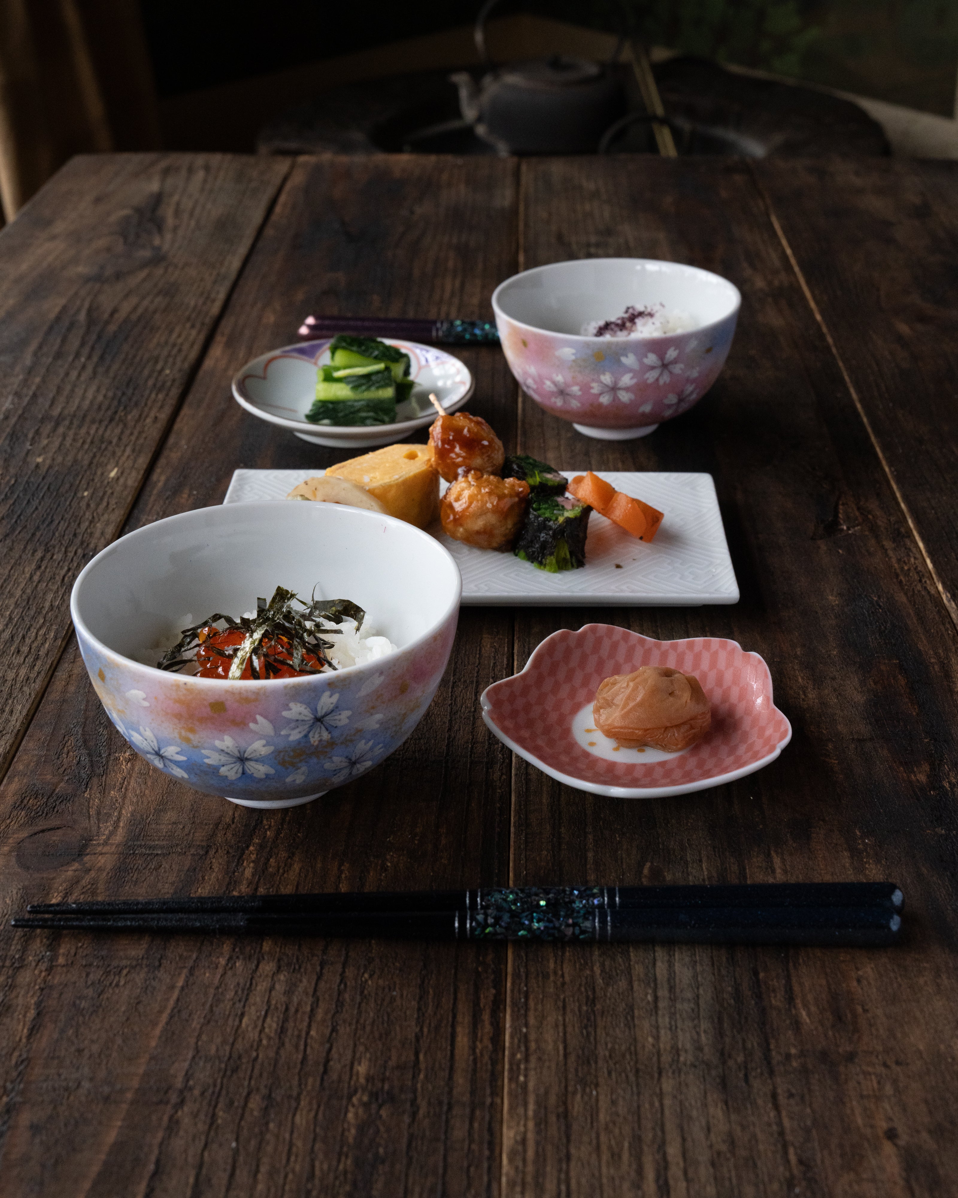 Hana no Mai Rice Bowl Pair