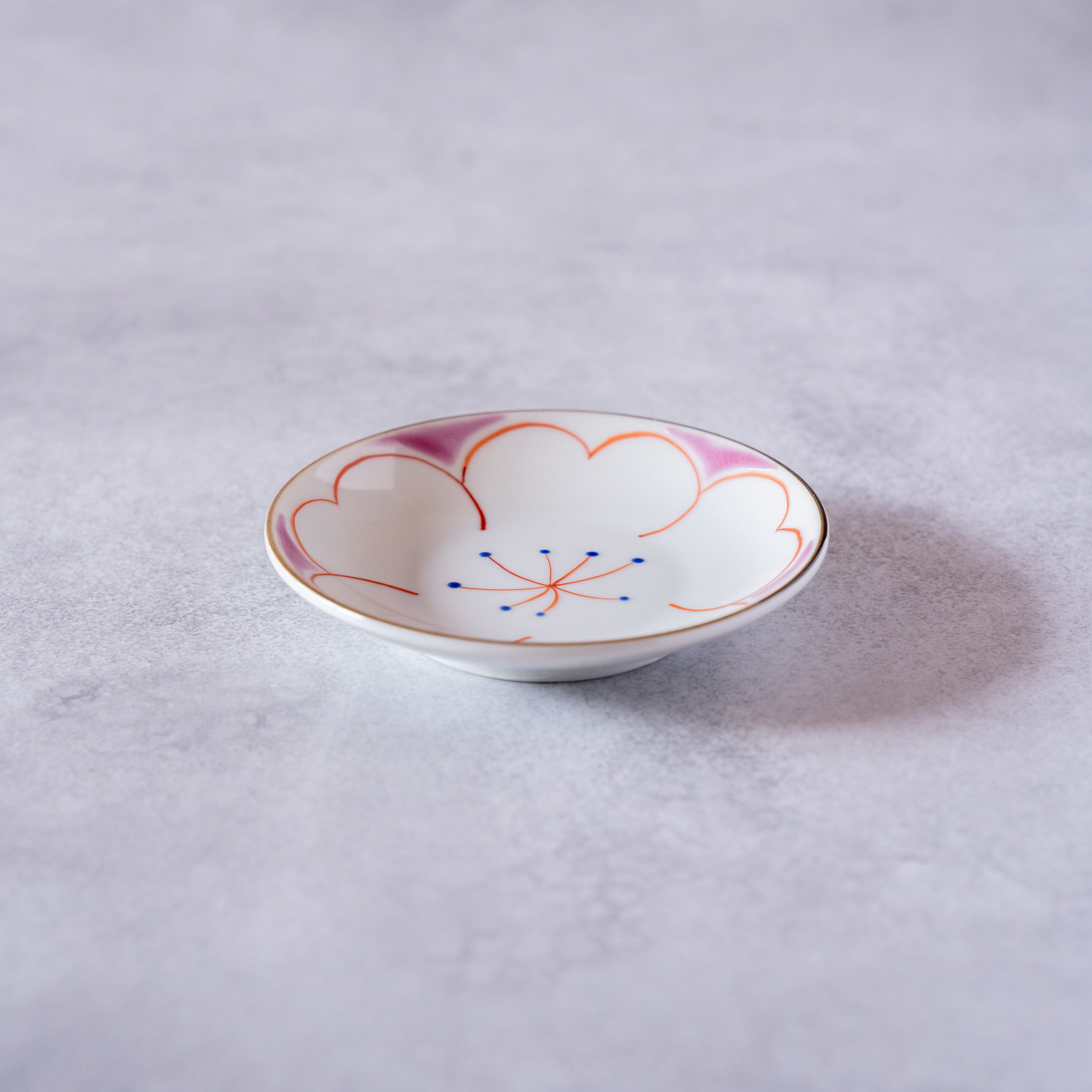 Kutani Sakura 5-Color Plate Set