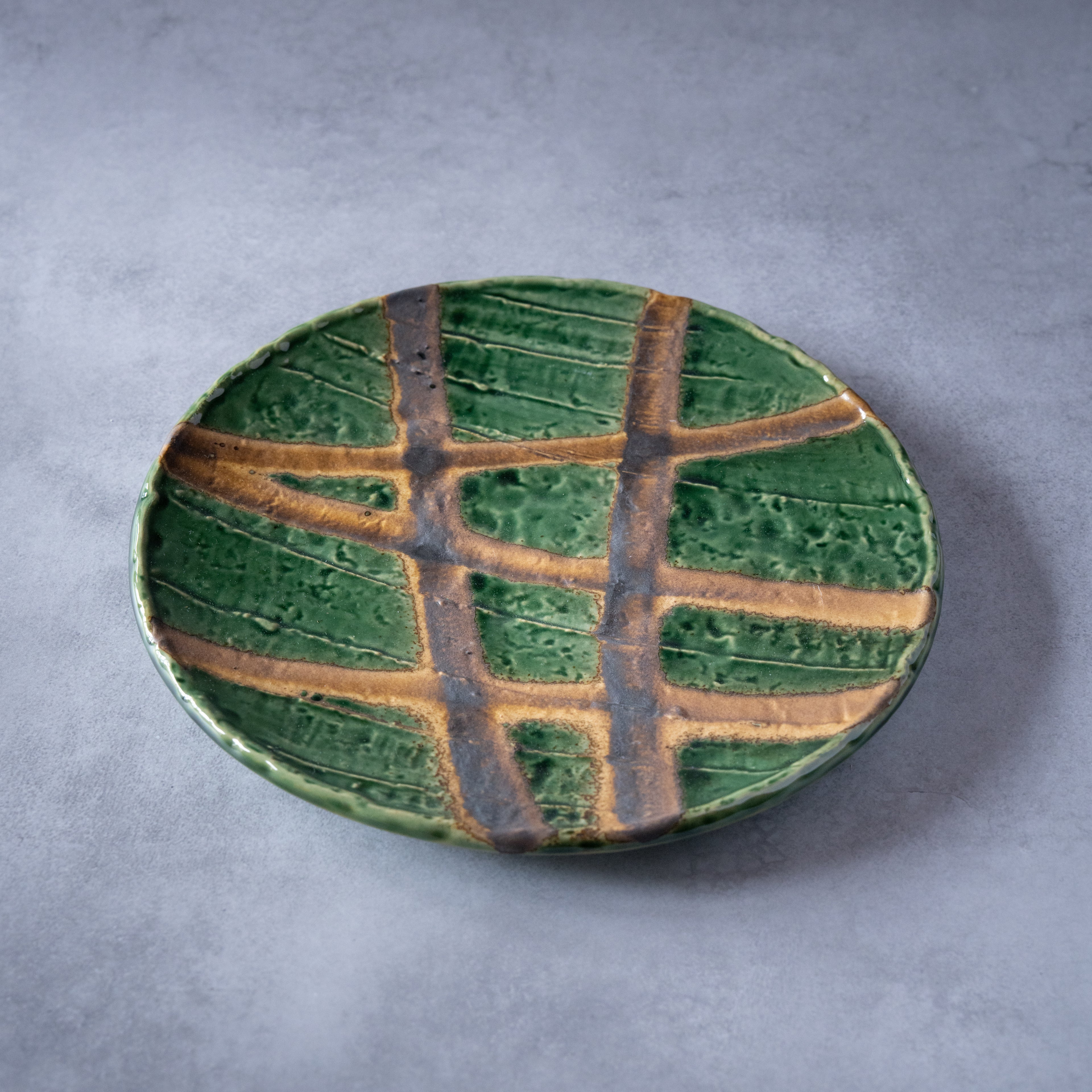 Green Earth Lattice Large Plate