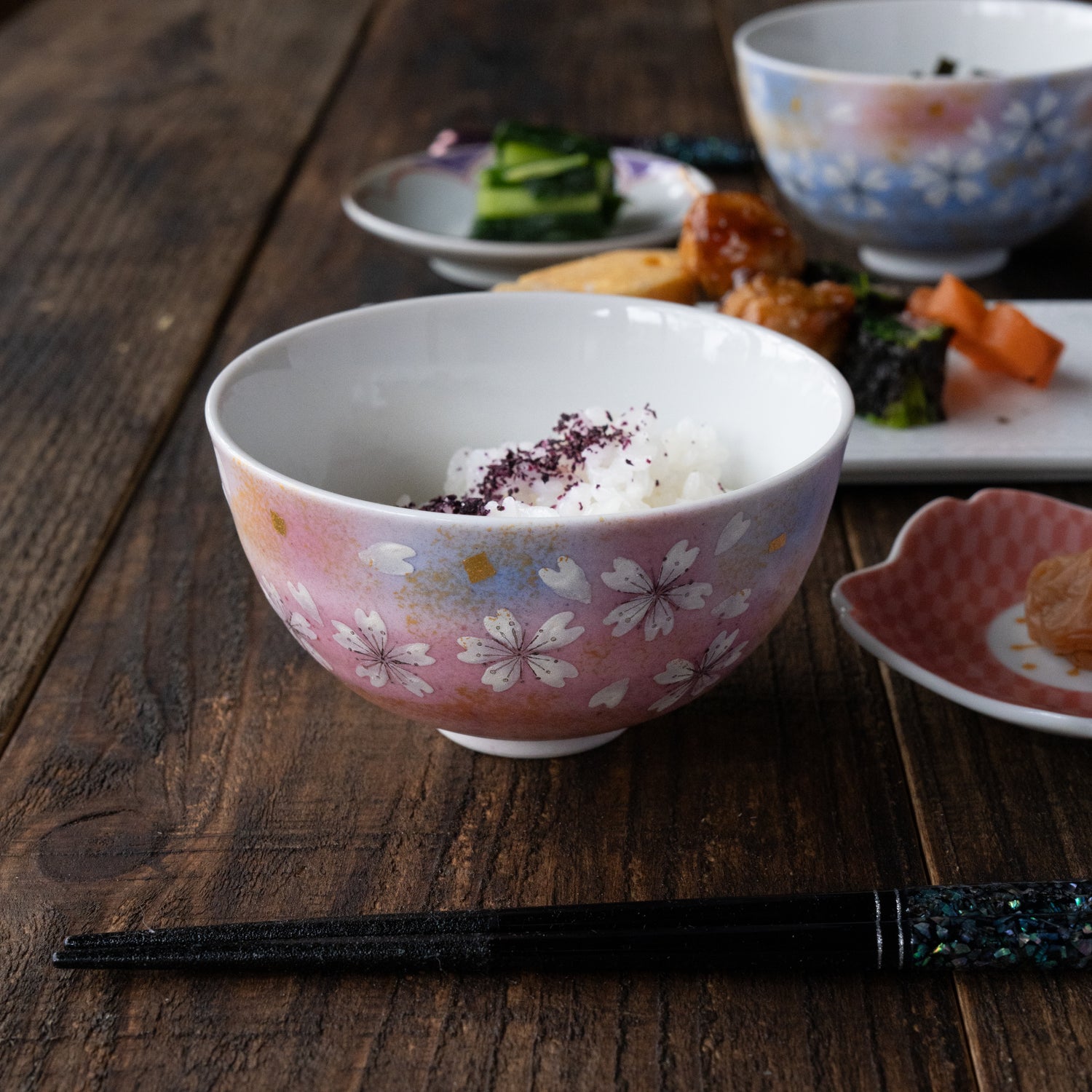 Hana no Mai Rice Bowl Pair