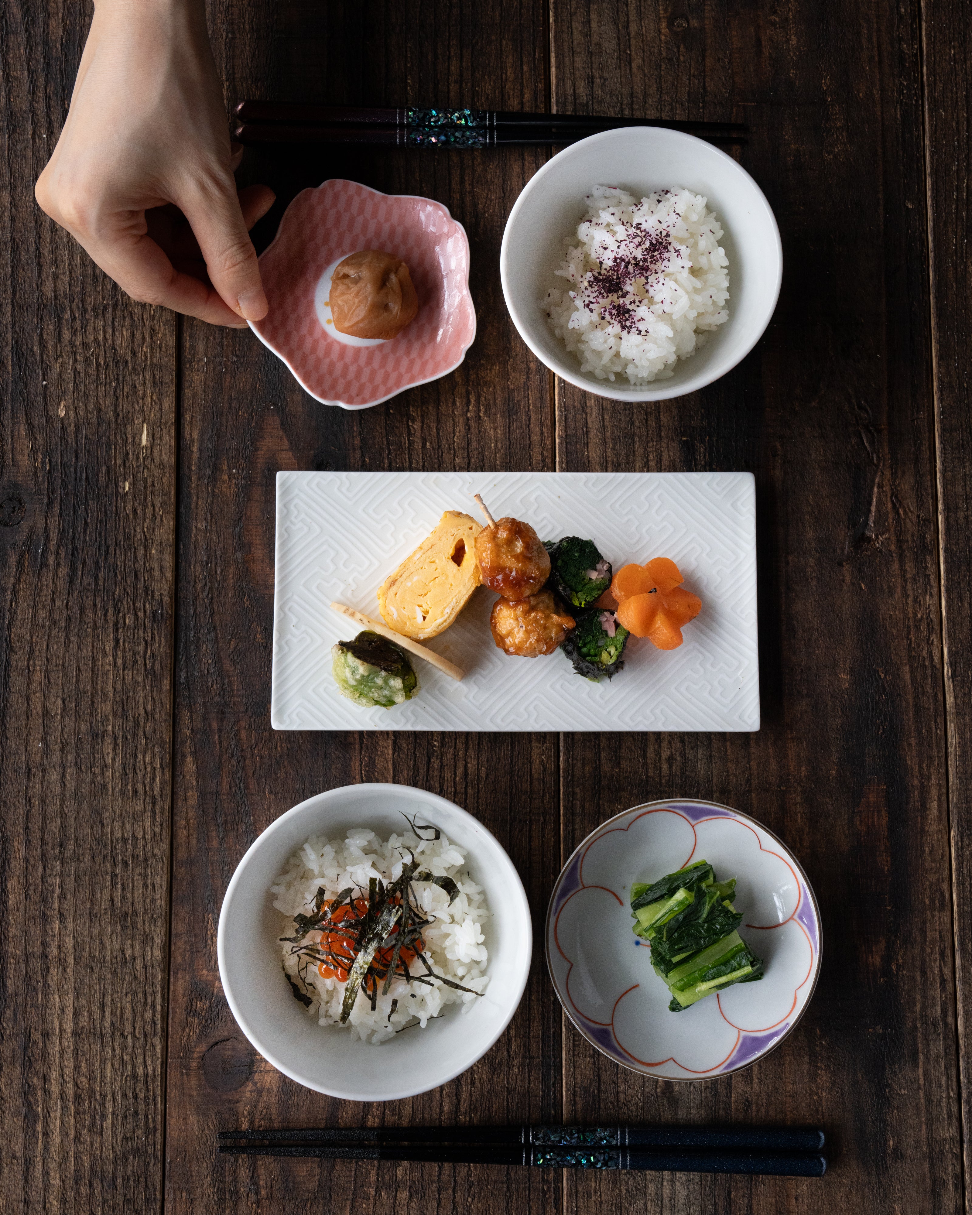 Hana no Mai Rice Bowl Pair