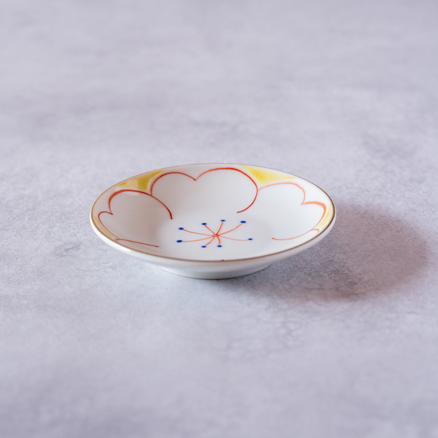Kutani Sakura 5-Color Plate Set