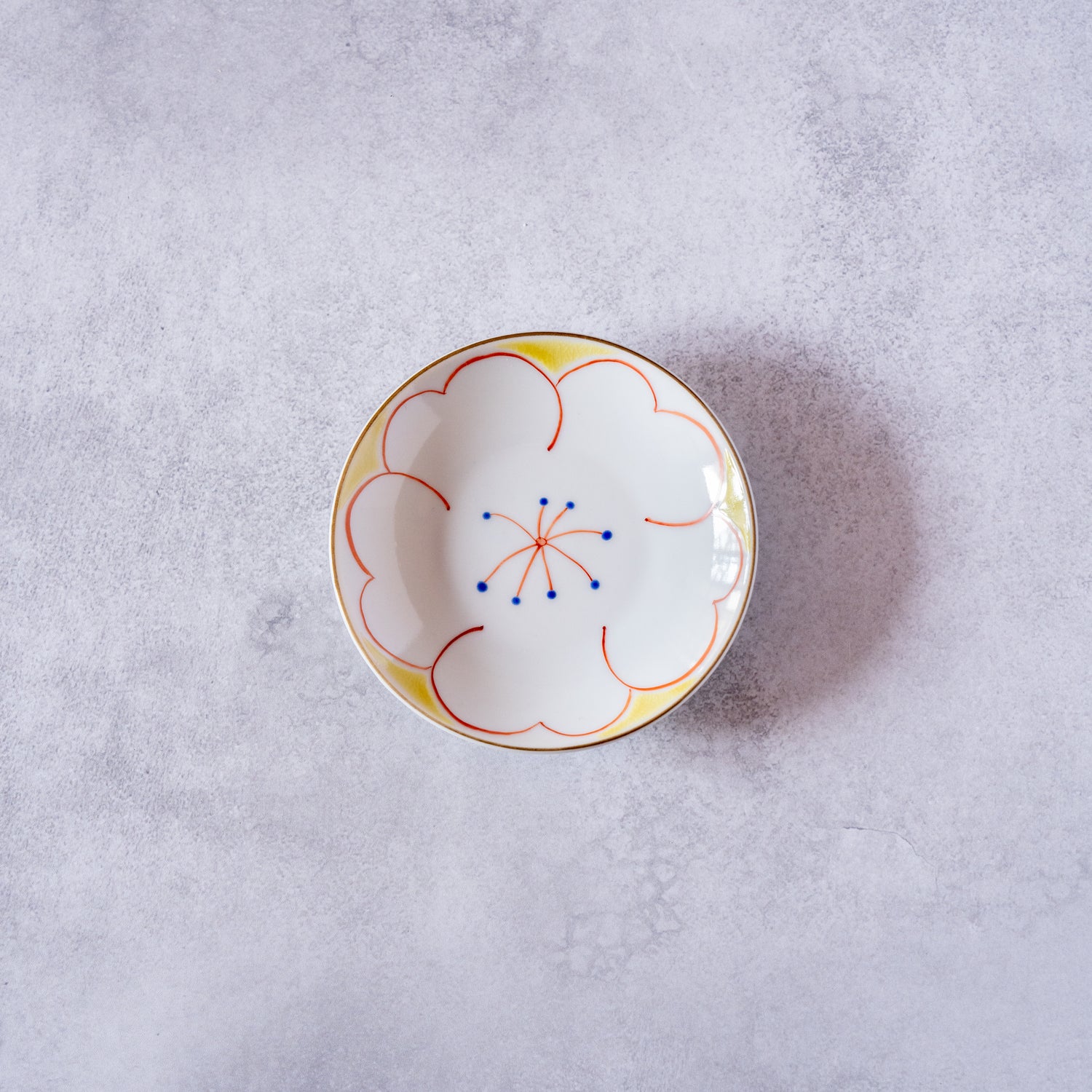 Kutani Sakura 5-Color Plate Set