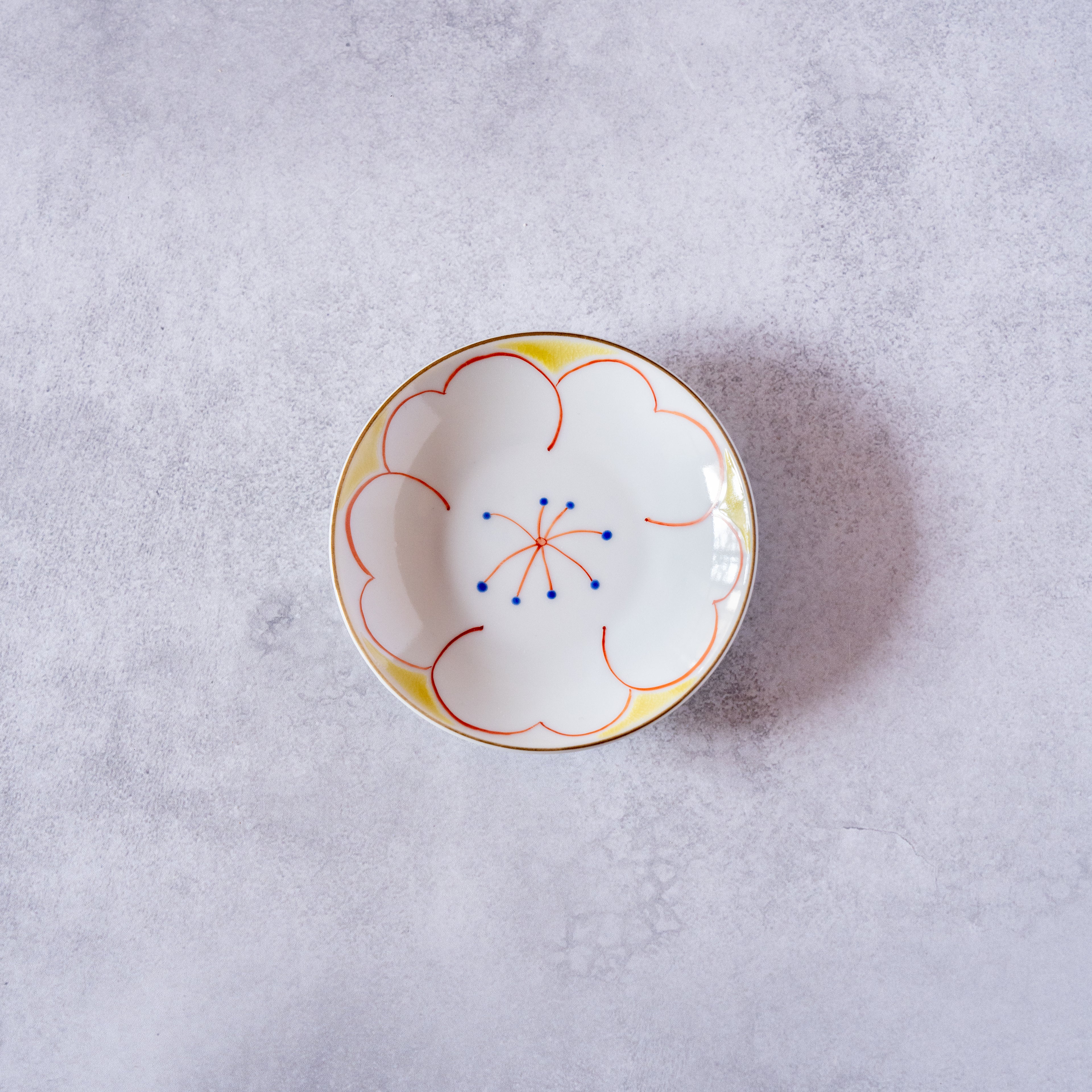 Kutani Sakura 5-Color Plate Set