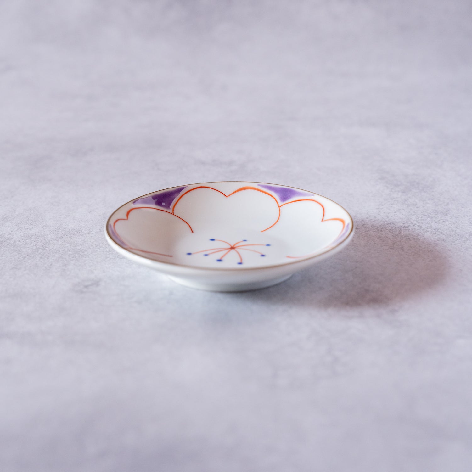 Kutani Sakura 5-Color Plate Set