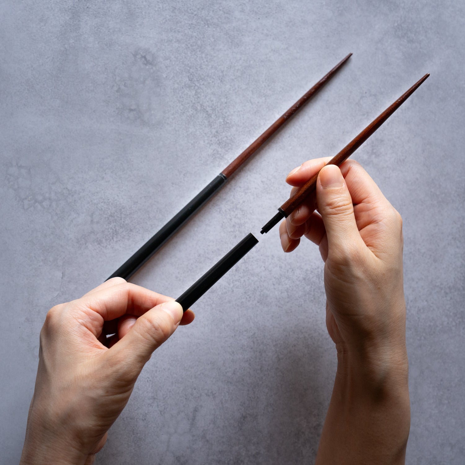 Authentic Chopsticks Set with Vibrant Purple Cotton Case