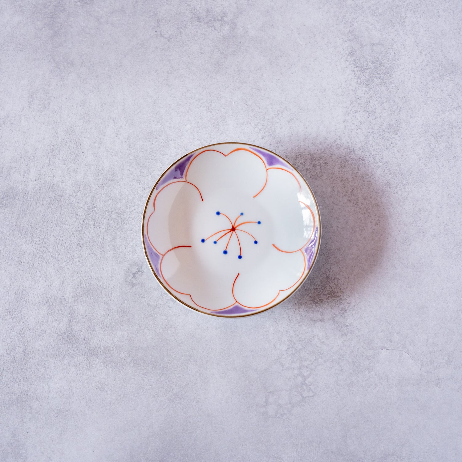 Kutani Sakura 5-Color Plate Set