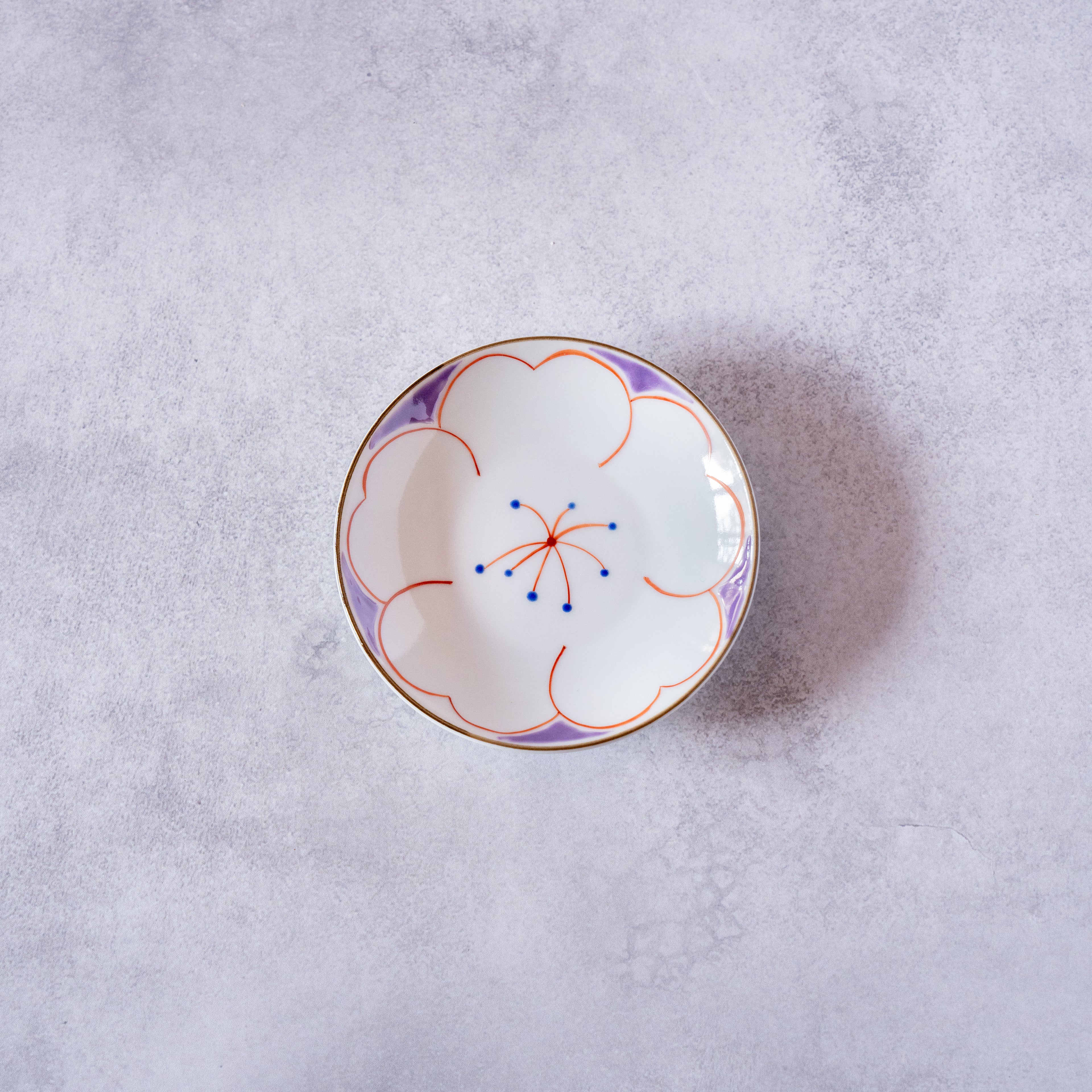 Kutani Sakura 5-Color Plate Set