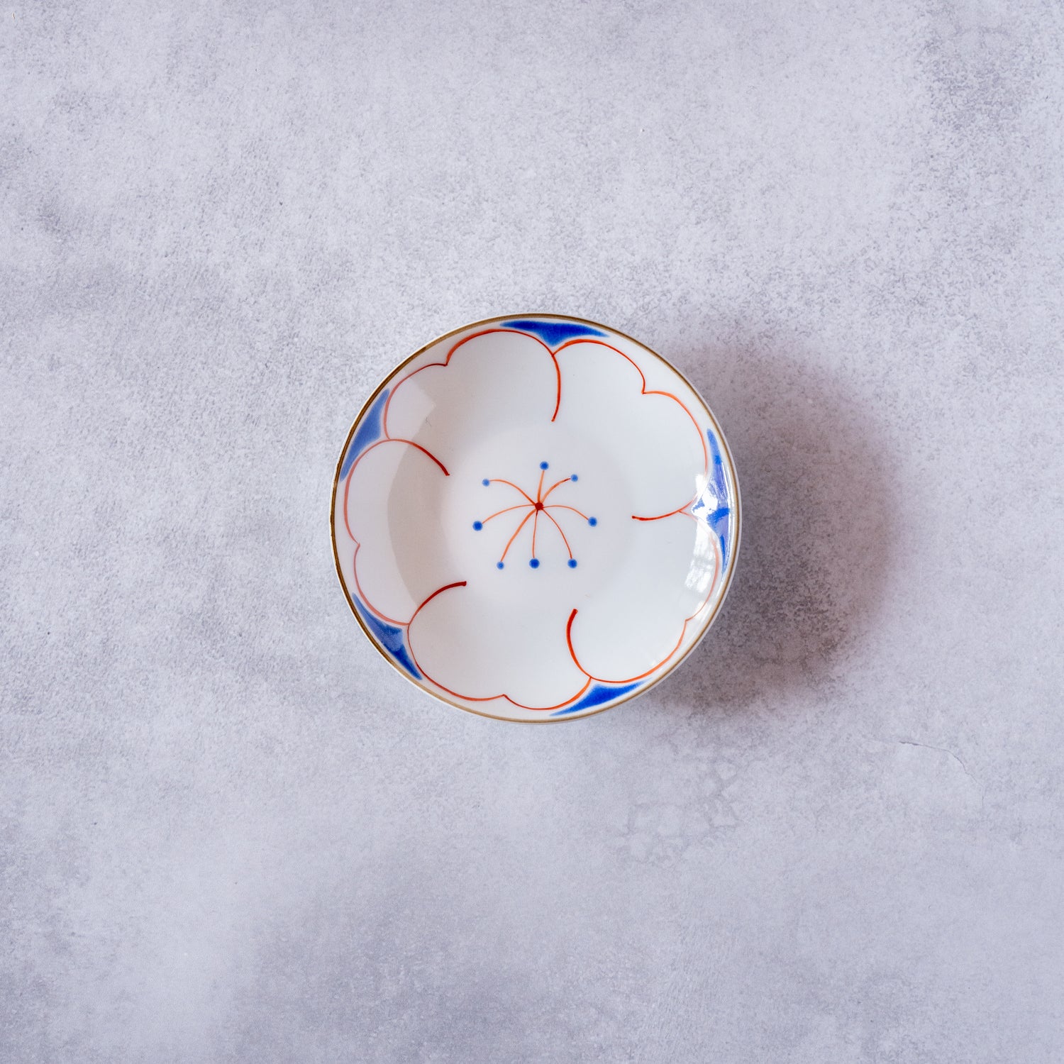 Kutani Sakura 5-Color Plate Set