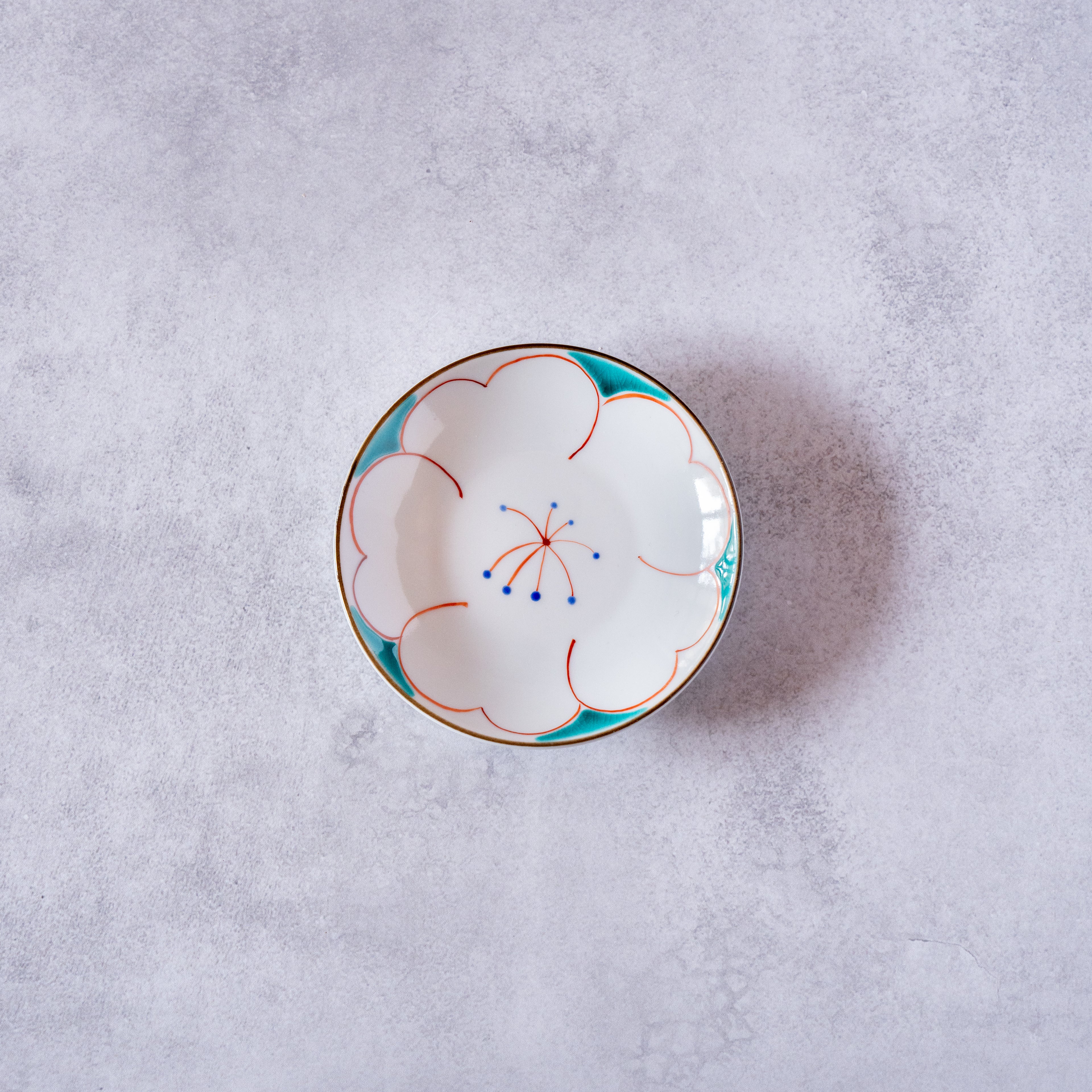 Kutani Sakura 5-Color Plate Set