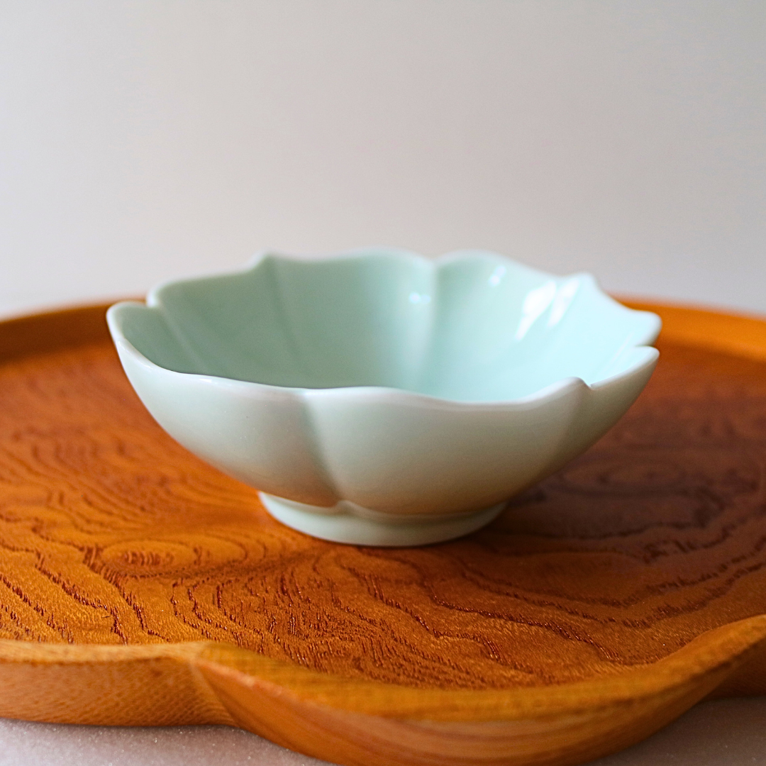 Arita Kikyo-Edge Celadon Small Plate