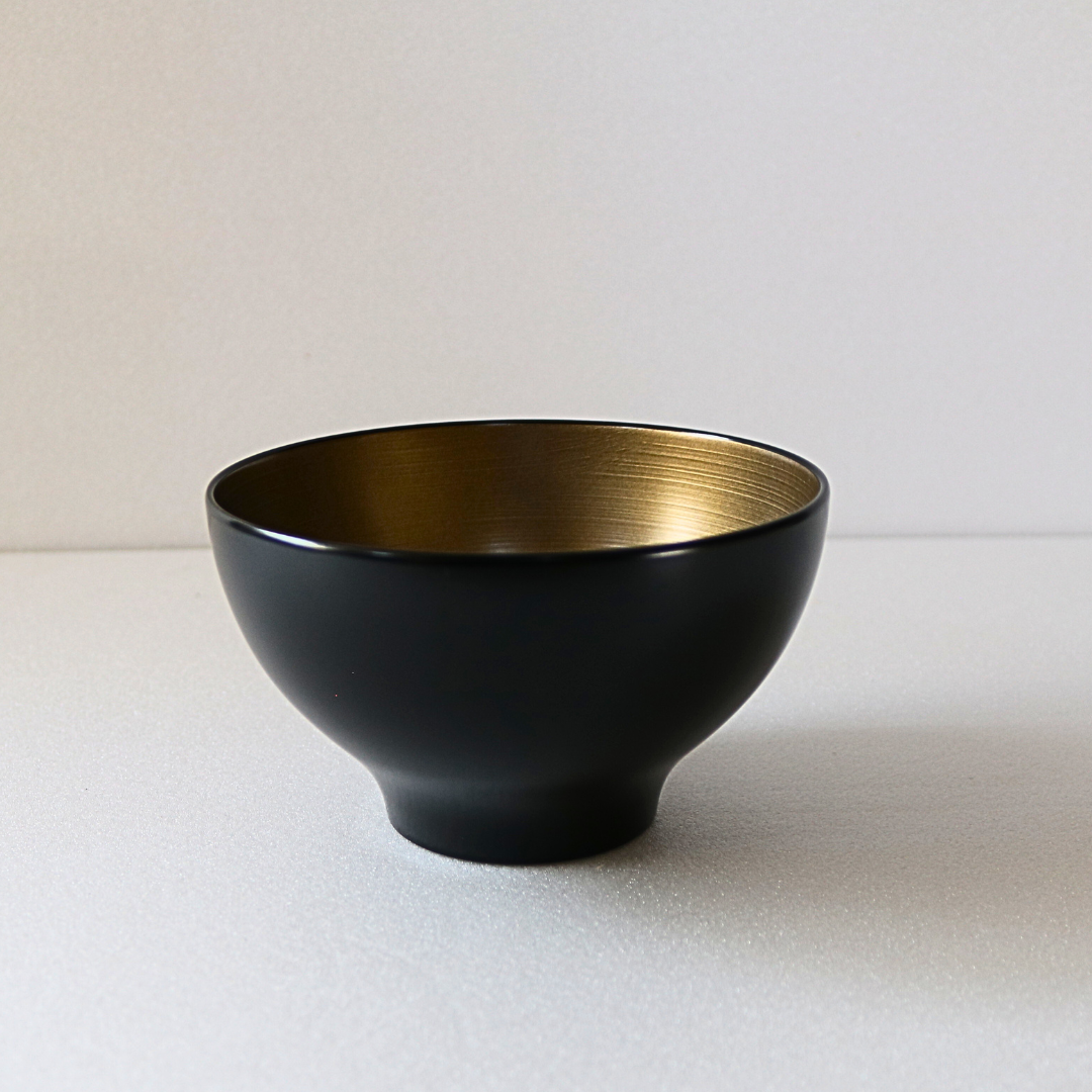 Modern Urushi Bowl (Small) Black/Silver