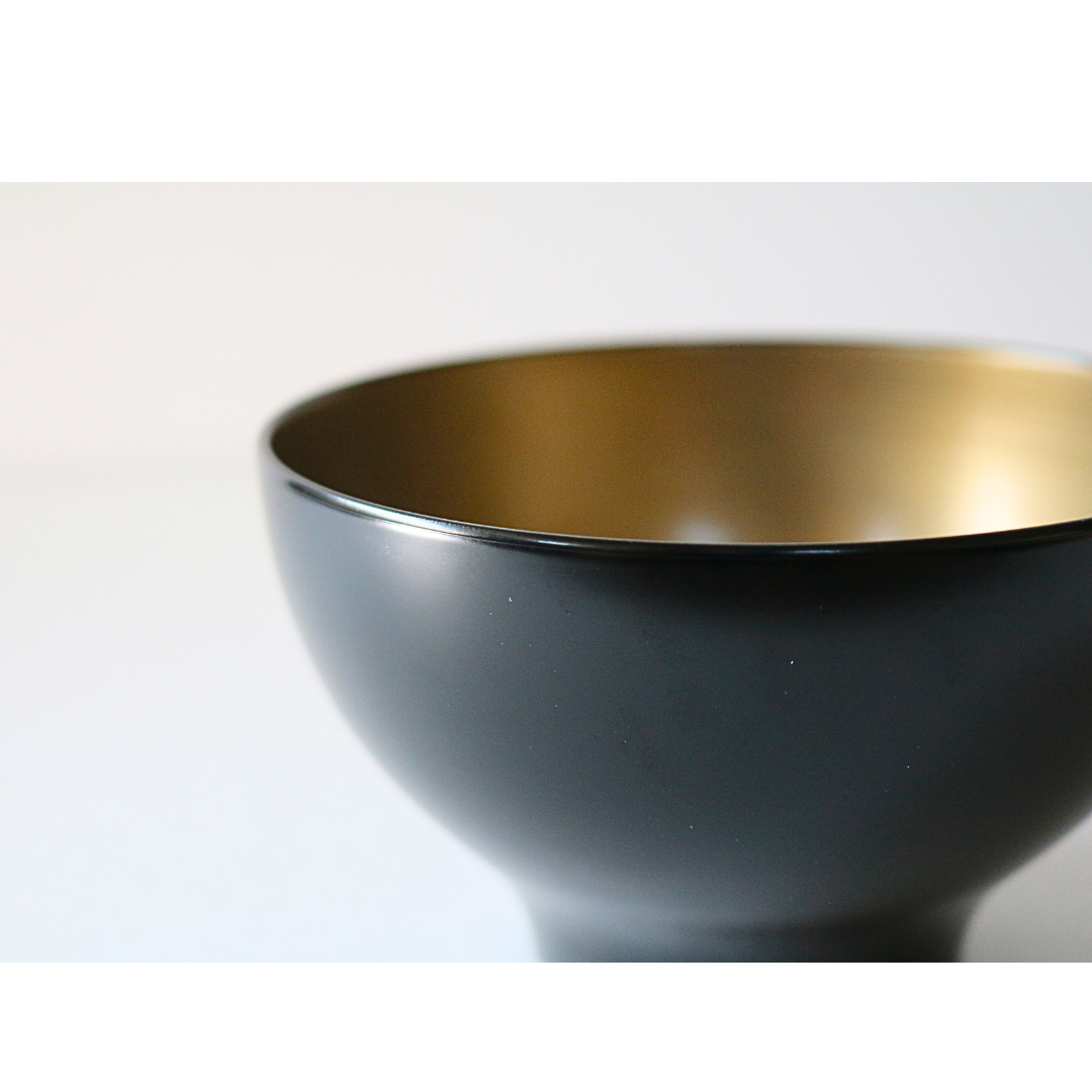 Modern Urushi Bowl (Small) Black/Silver