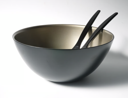 Modern Urushi Salad Bowl Black/Gold