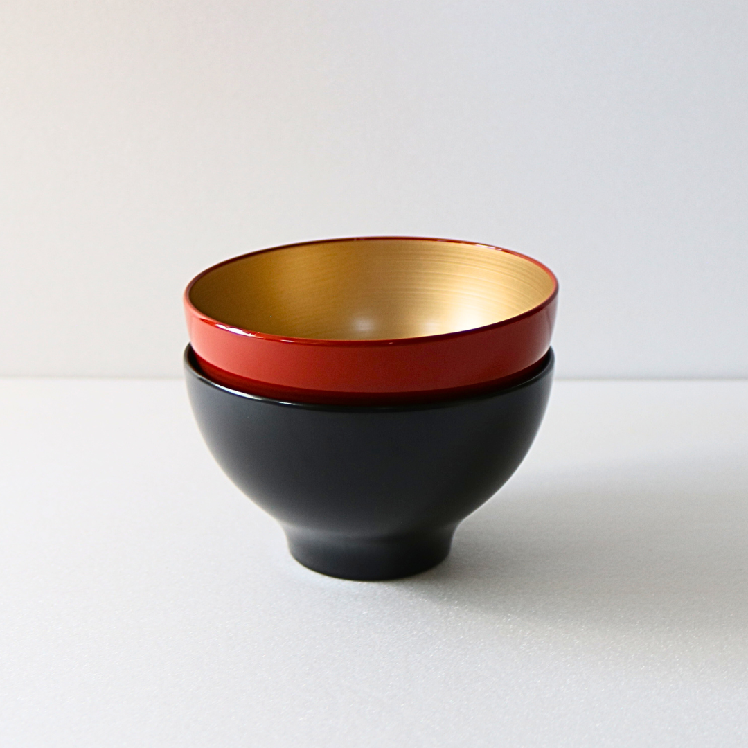 Modern Urushi Bowl (Small) Black/Silver