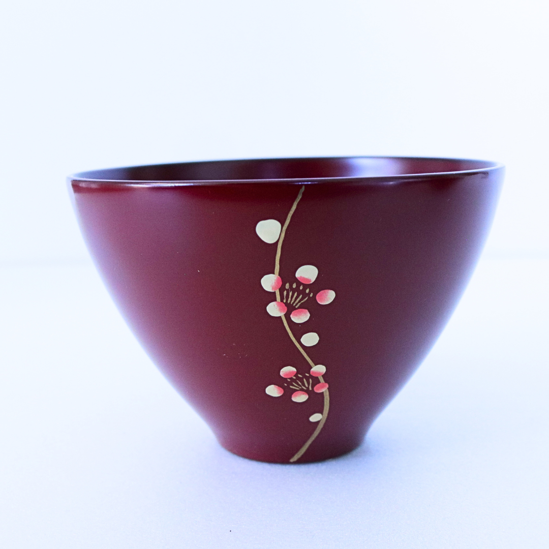 Set of 2 Urushi Sakura Lacquer Bowls