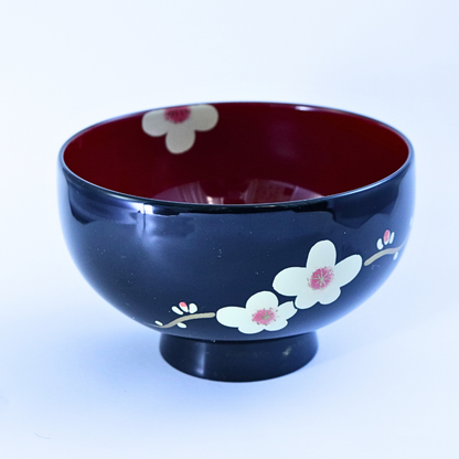 Set of 2 Urushi Ume Lacquer Bowls