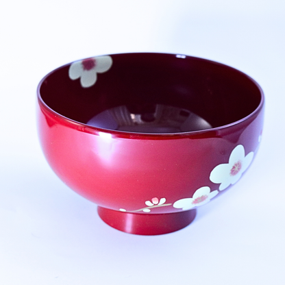 Set of 2 Urushi Ume Lacquer Bowls