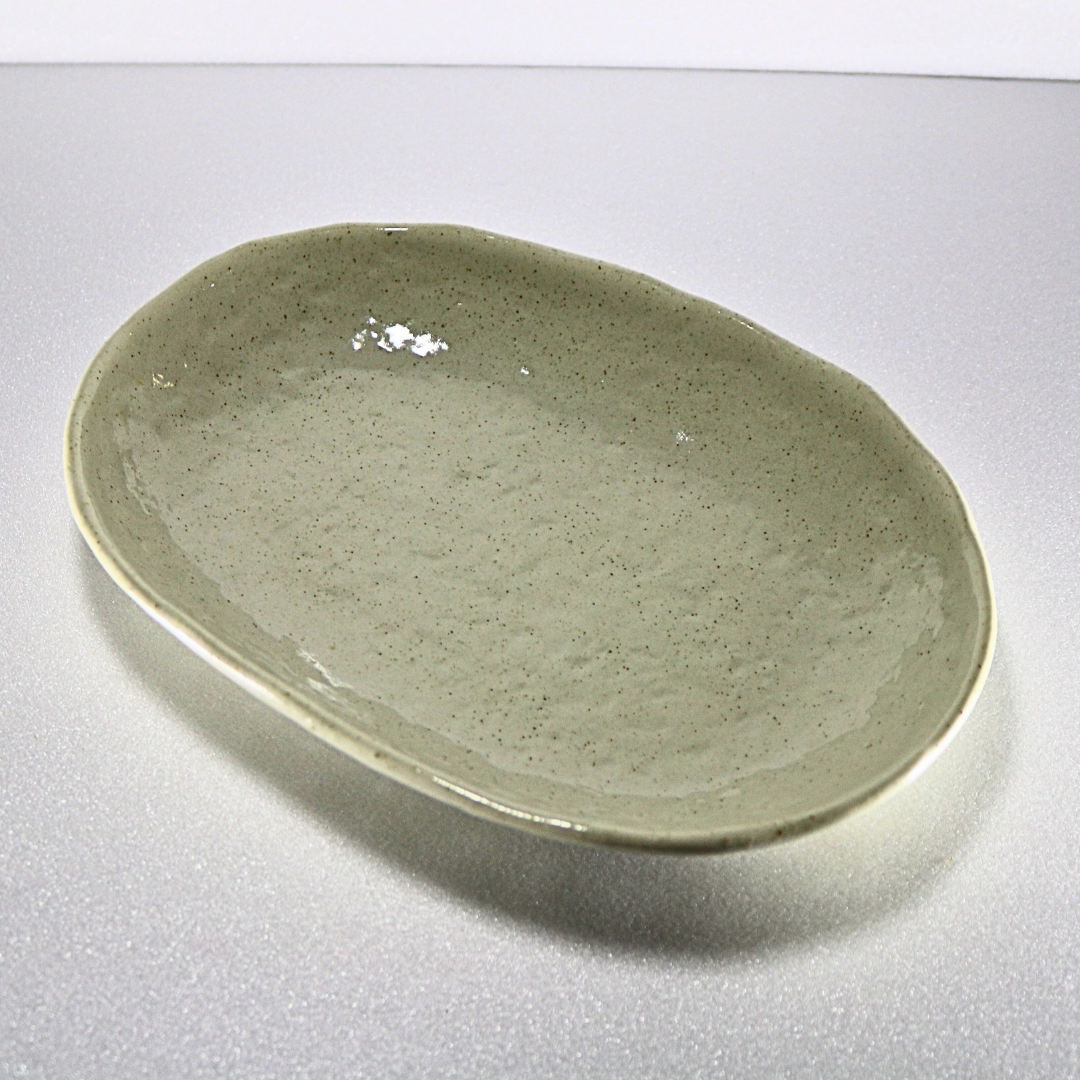 Minoyaki Oval Serving Plate (White)