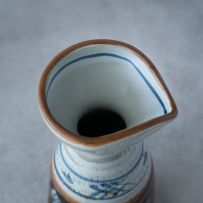 Tenmoku Kin-Ashi Sake Set – Hand-Painted Tokkuri &amp; Guinomi | MIWA Tableware