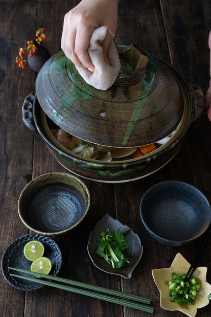 Nanban Donabe – Green-Glazed Clay Pot
